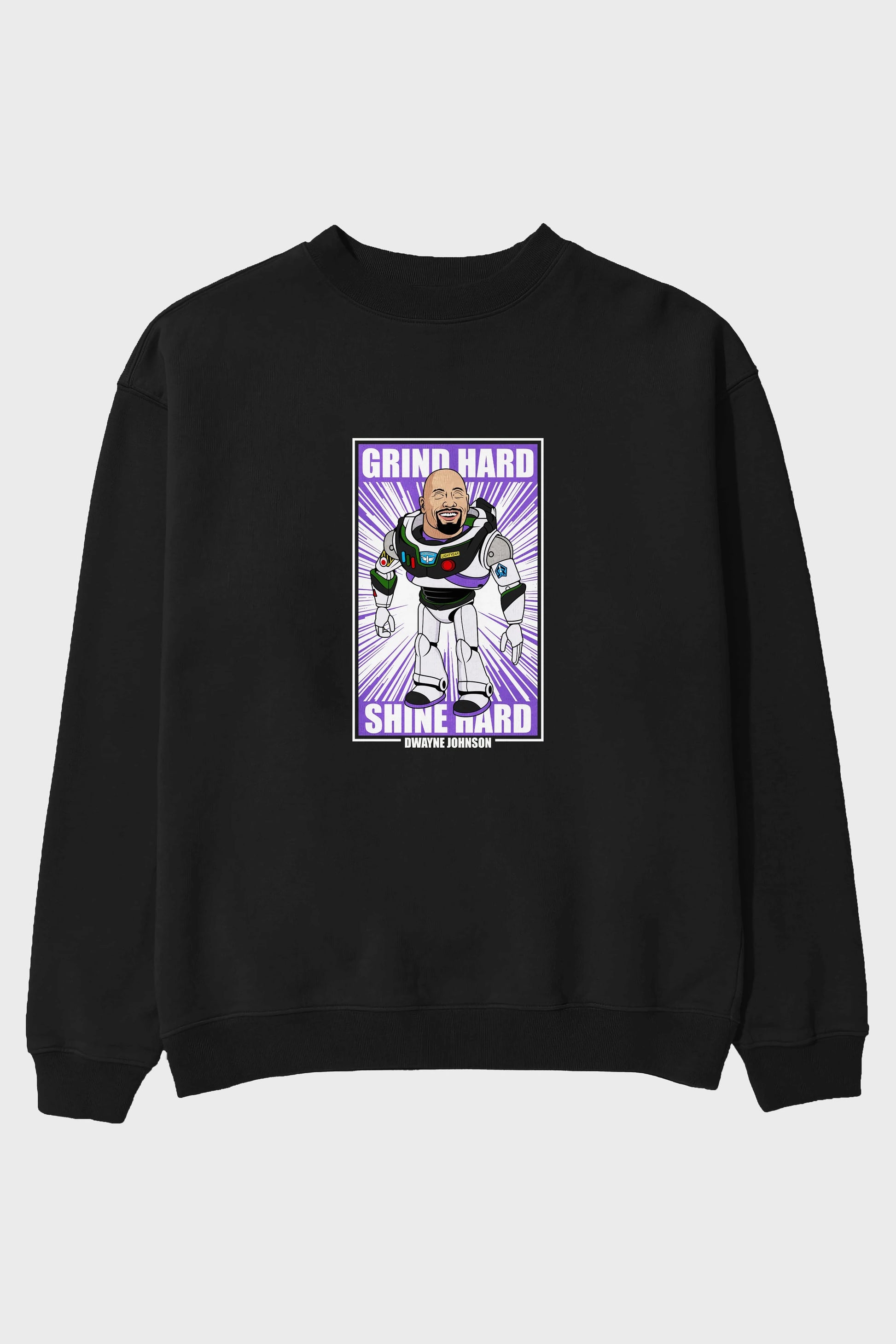 Dwayne Johnson Buzz Lightyear Ön Baskılı Oversize Sweatshirt Erkek Kadın Unisex