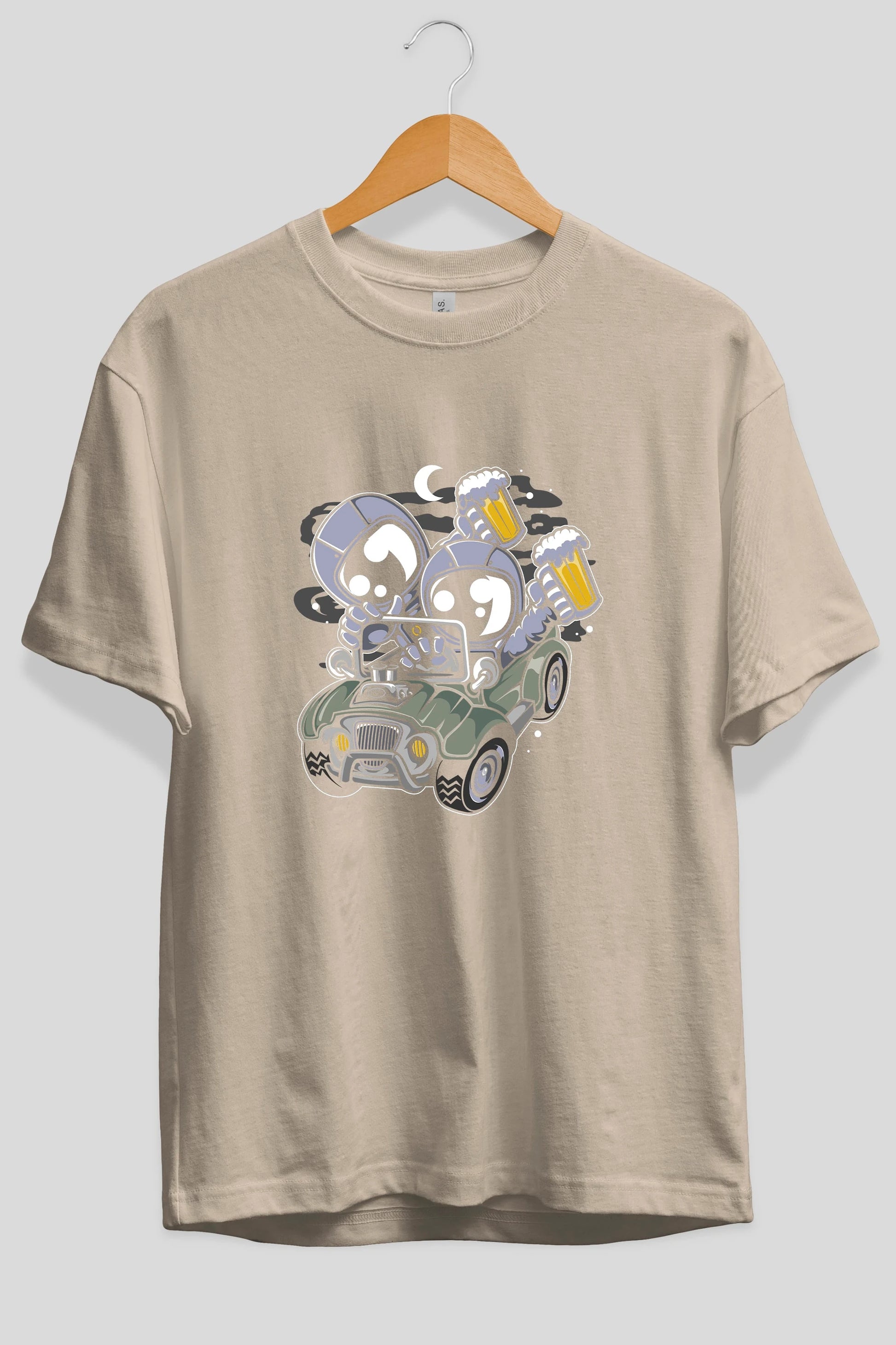 Astronaut Offroad Ön Baskılı Oversize t-shirt Erkek Kadın Unisex