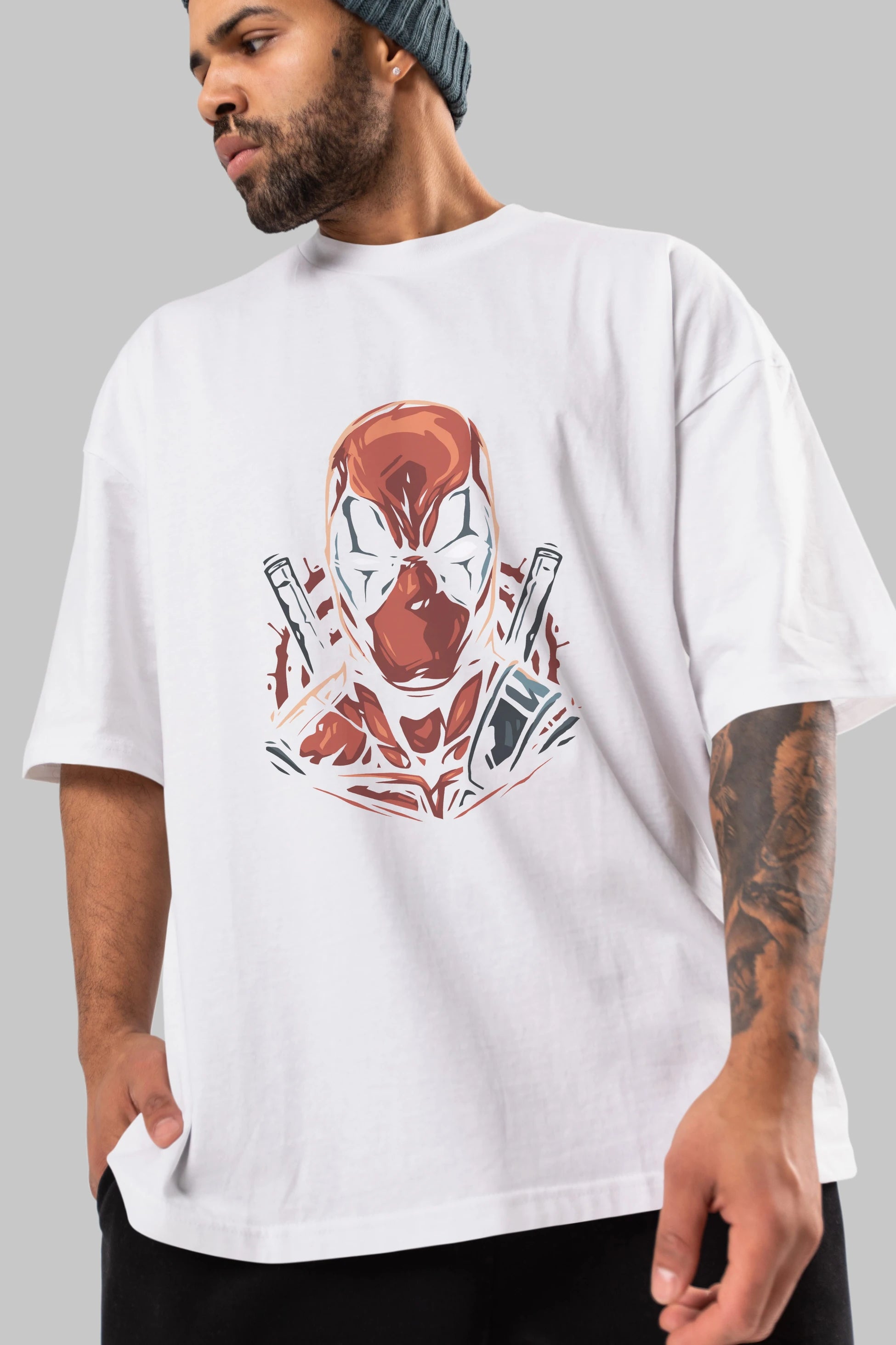 Deadpool (10) Ön Baskılı Oversize t-shirt Erkek Kadın Unisex %100 Pamuk Bisiklet Yaka tişort