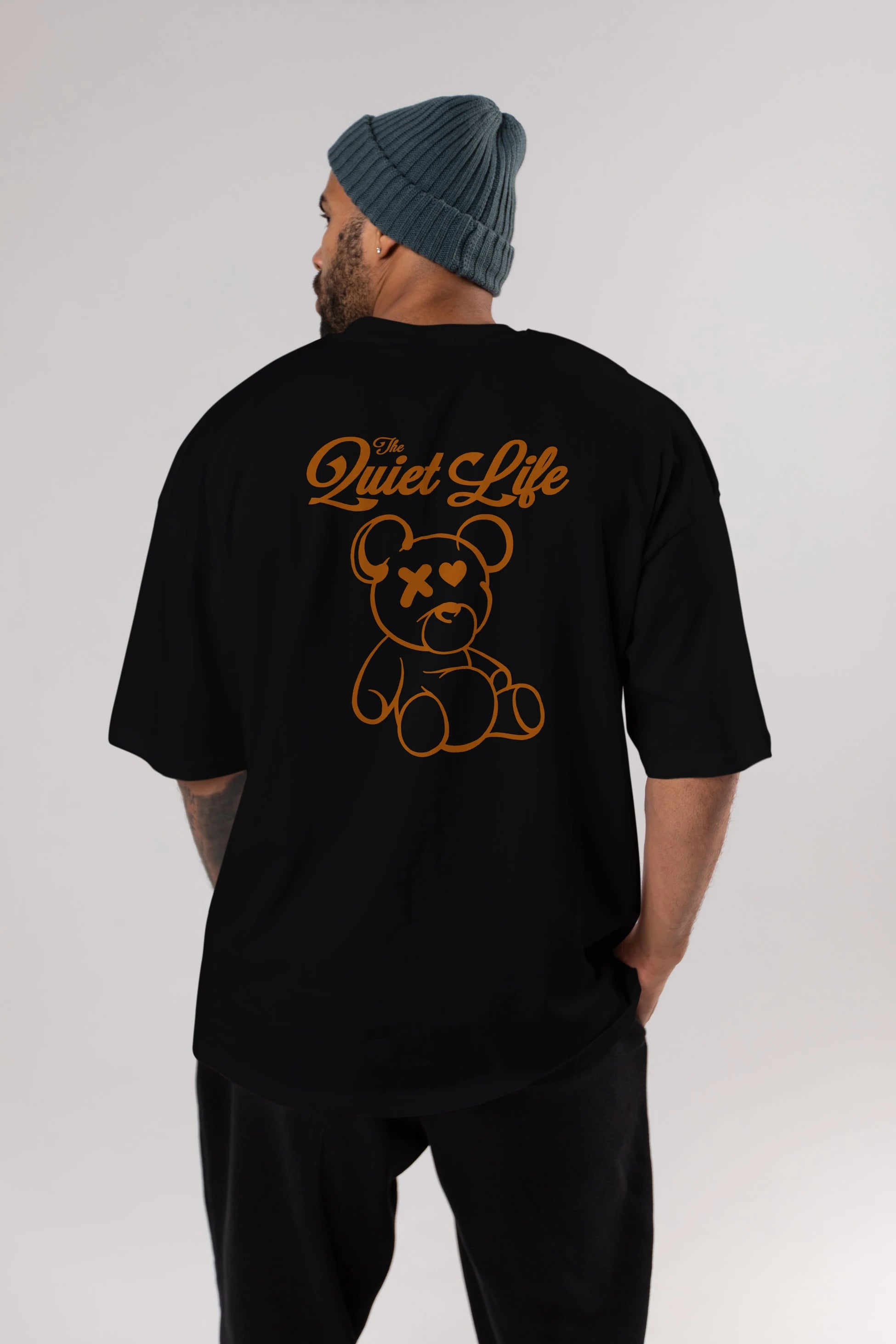 The Life Bear Arka Baskılı Oversize t-shirt Erkek Kadın Unisex