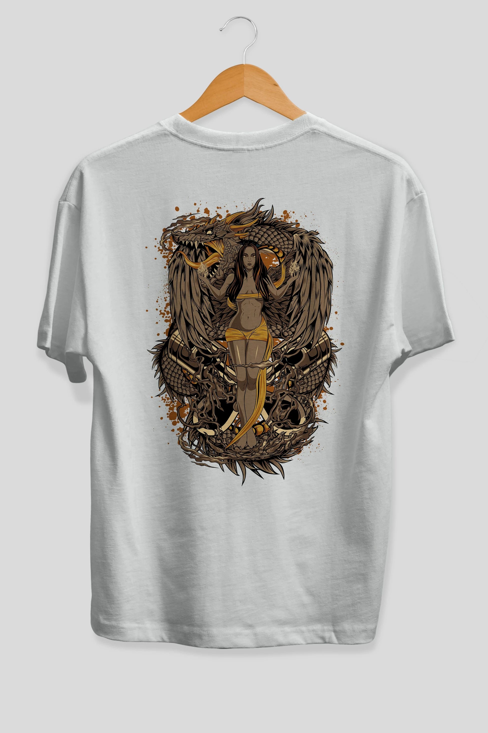 TRIBAL (3) Anime Arka Baskılı Oversize t-shirt Erkek Kadın Unisex