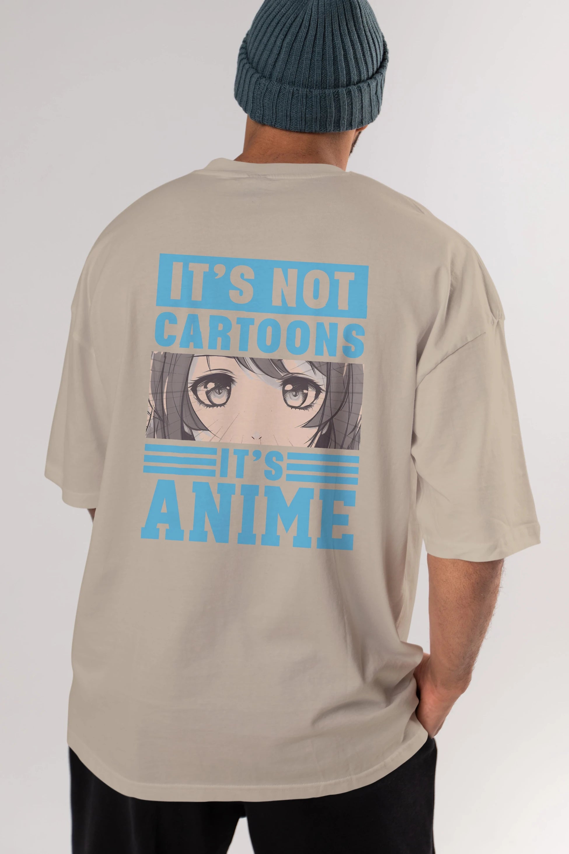 Its Anime Anime Arka Baskılı Oversize t-shirt Erkek Kadın Unisex %100 pamuk tişort