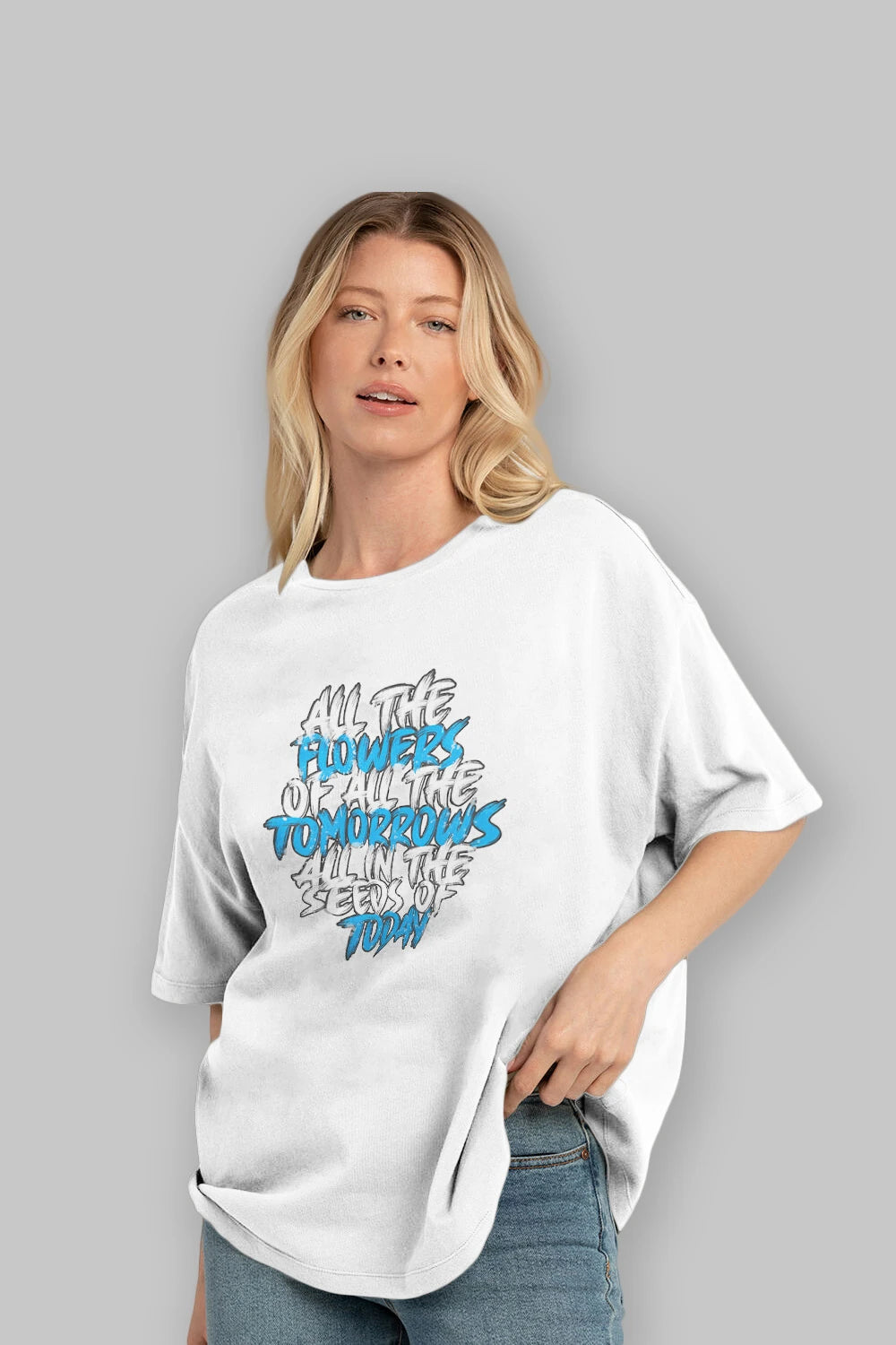 All The Flowers Of All The Tomorrows Ön Baskılı Oversize t-shirt Erkek Kadın Unisex