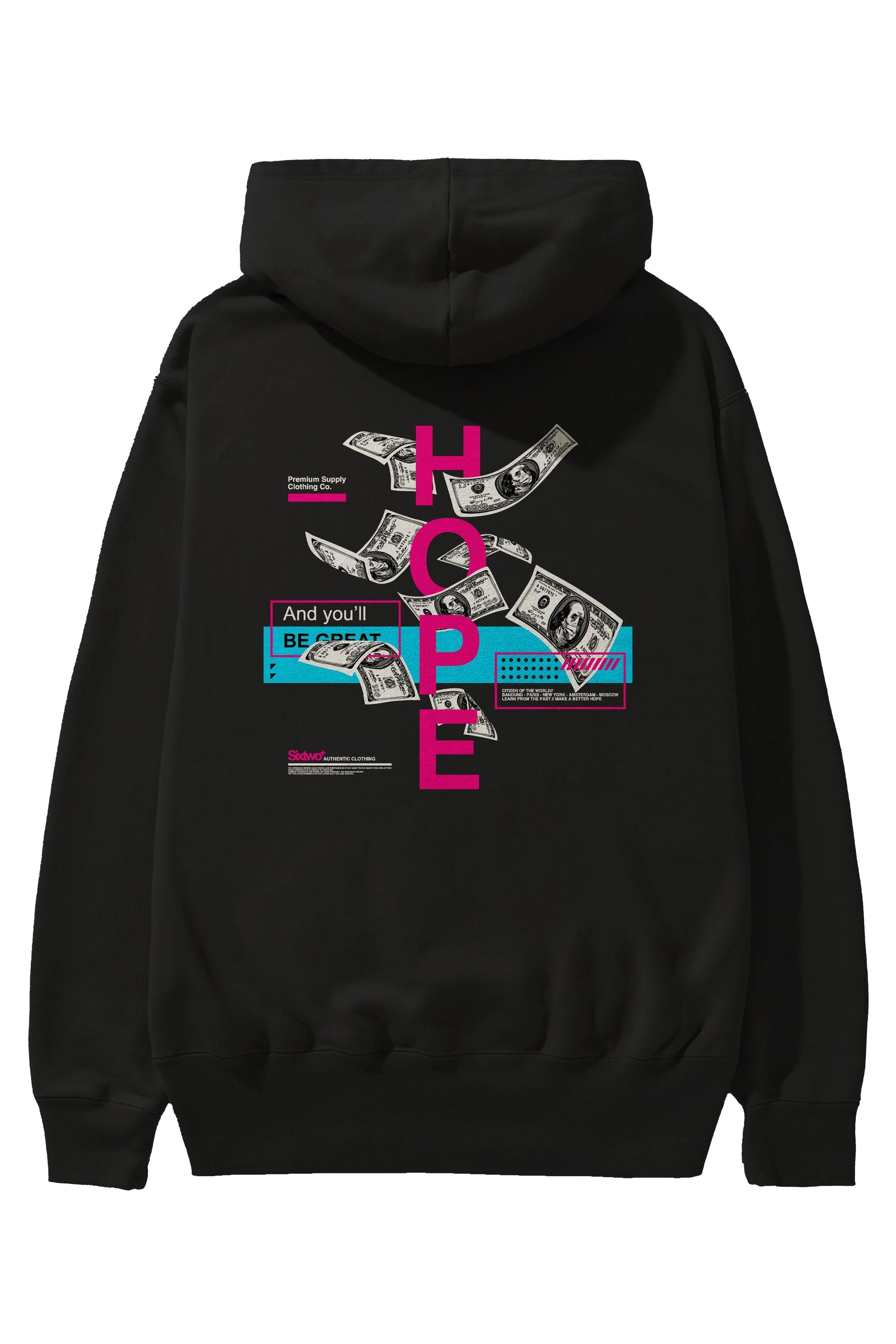 Hope Arka Baskılı Hoodie Oversize Kapüşonlu Sweatshirt Erkek Kadın Unisex