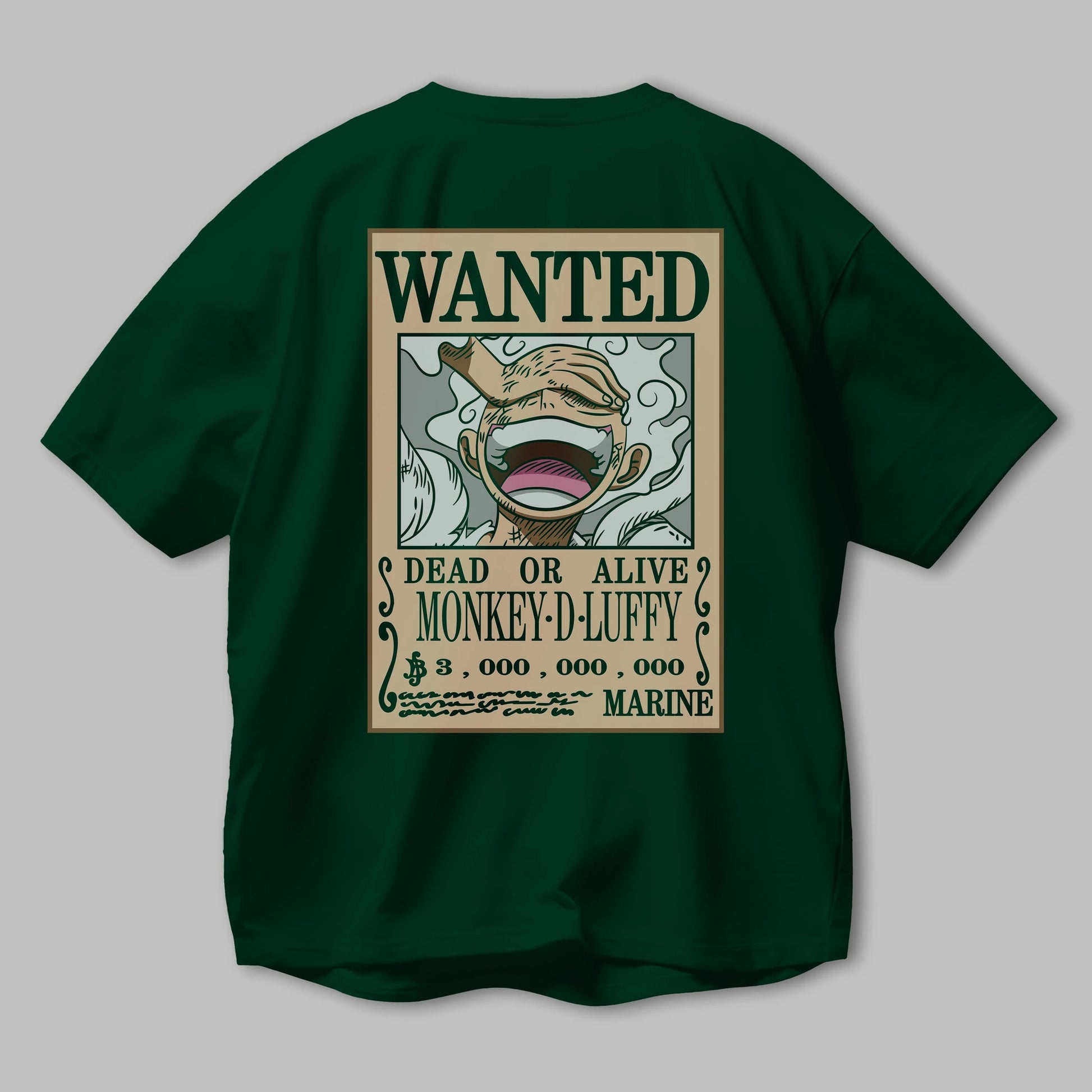 CARTEL LUFFY GEAR 5 Anime Arka Baskılı Oversize t-shirt Erkek Kadın Unisex
