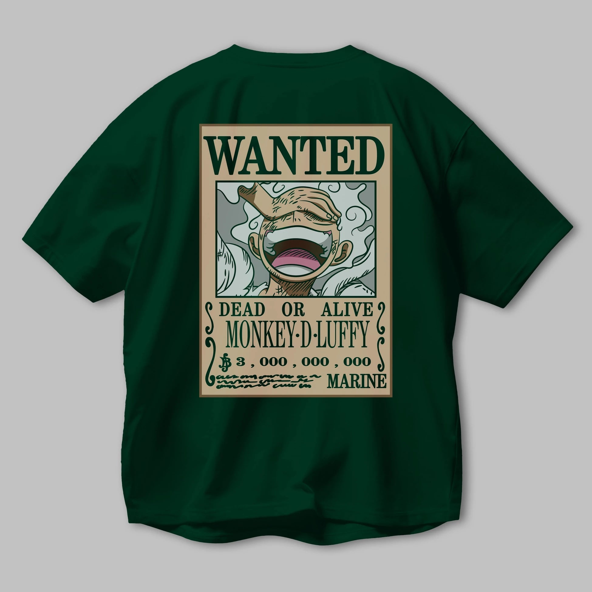 CARTEL LUFFY GEAR 5 Anime Arka Baskılı Oversize t-shirt Erkek Kadın Unisex