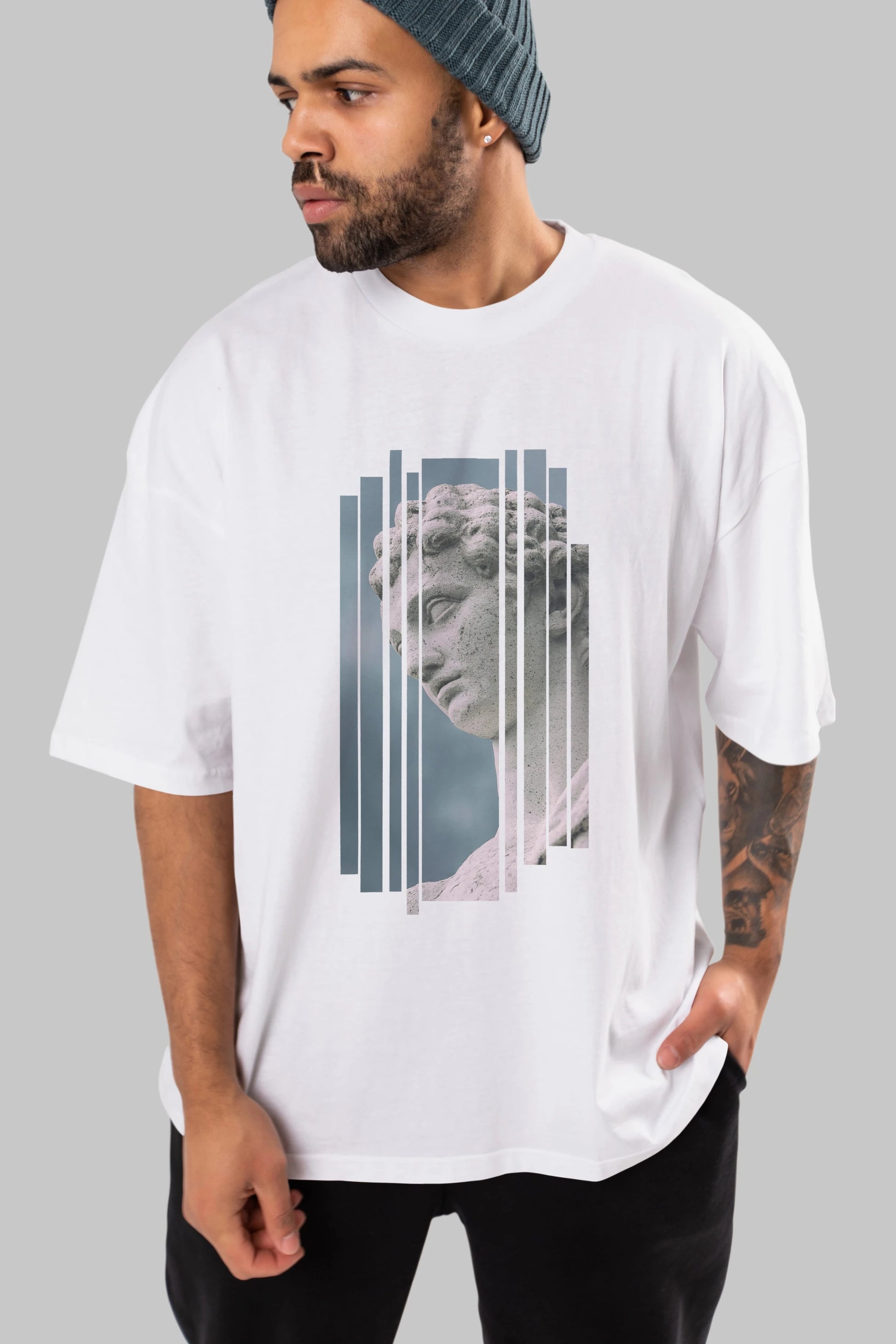 Aesthetic Sculpture Art Ön Baskılı Oversize t-shirt Erkek Kadın Unisex