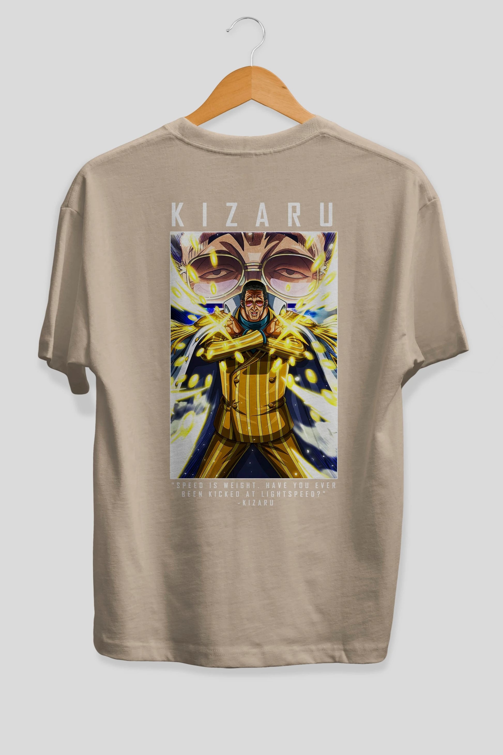 Kizaru Anime Arka Baskılı Oversize t-shirt Erkek Kadın Unisex %100 pamuk tişort