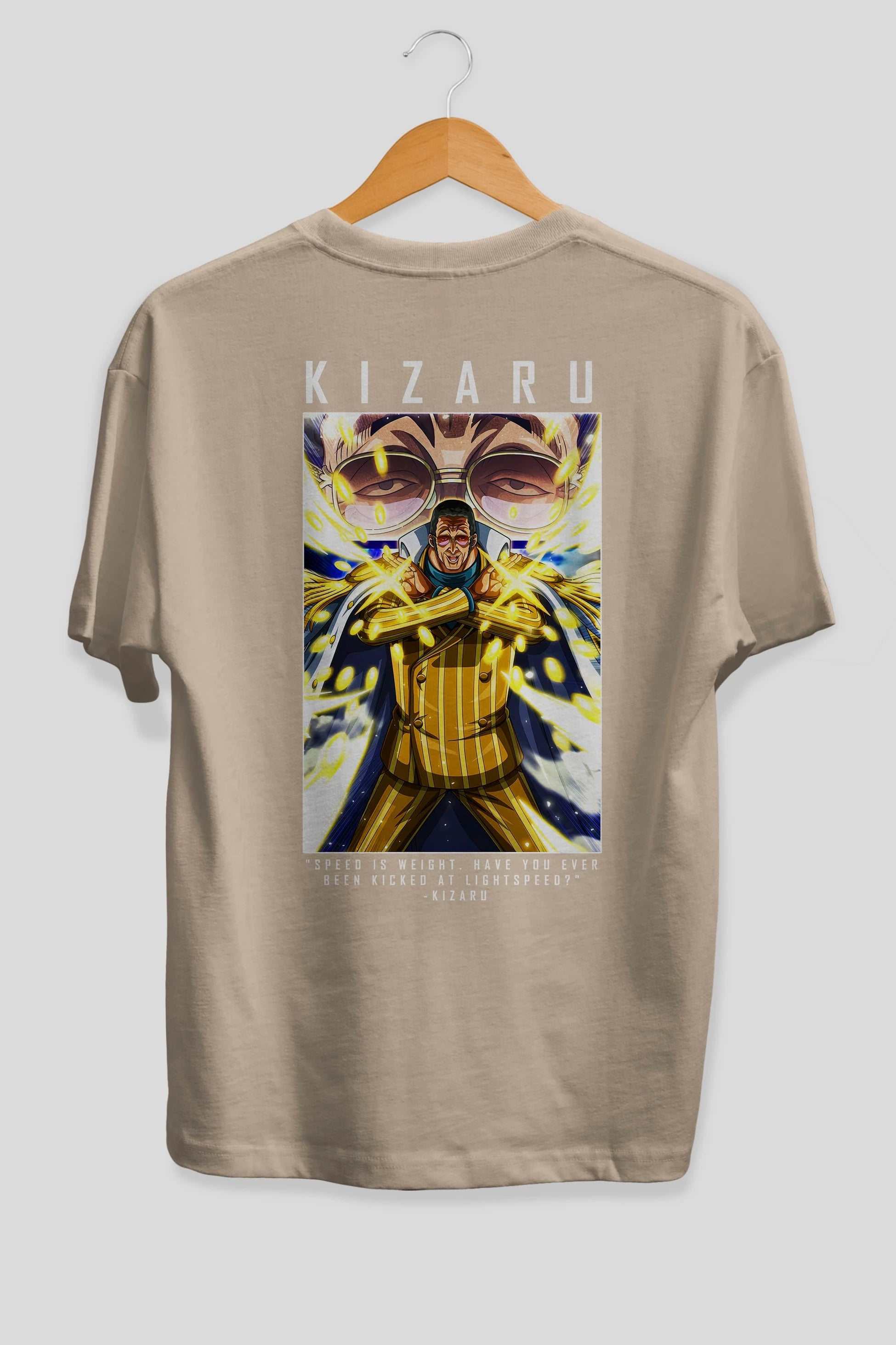 Kizaru Anime Arka Baskılı Oversize t-shirt Erkek Kadın Unisex %100 pamuk tişort