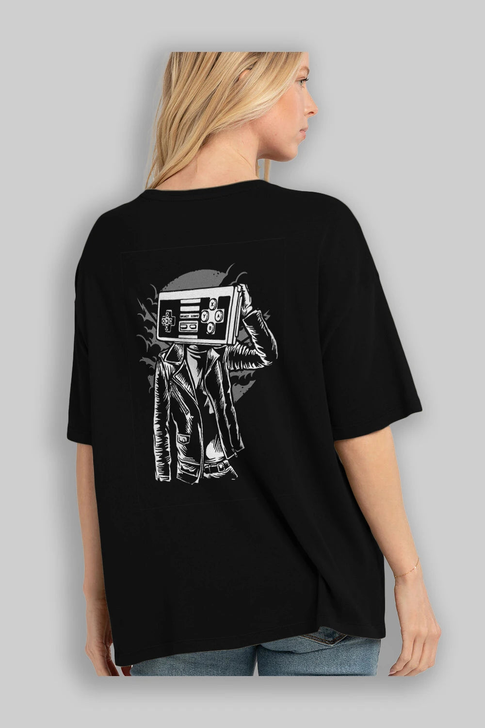 Street Gamers Arka Baskılı Oversize t-shirt Erkek Kadın Unisex %100 Pamuk