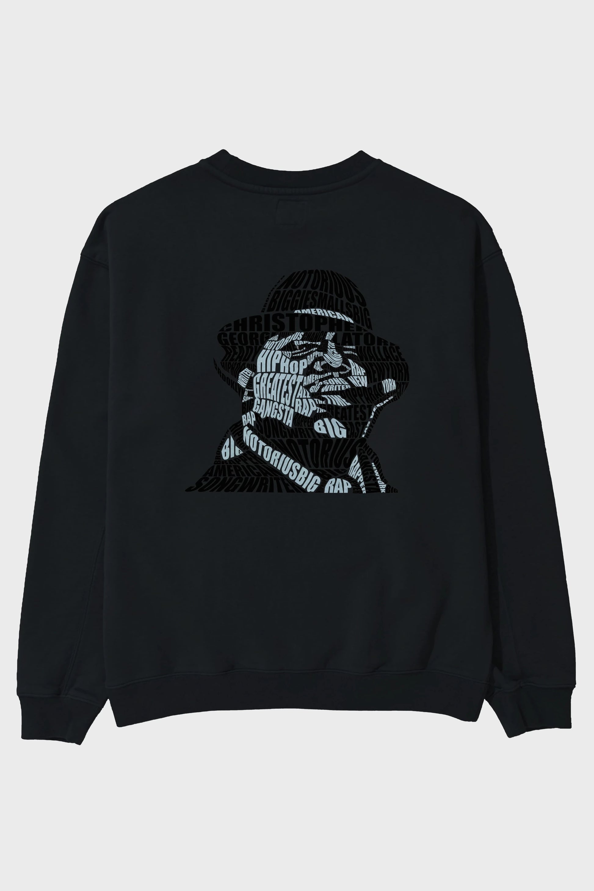 Notorious Big Calligram Arka Baskılı Oversize Sweatshirt Erkek Kadın Unisex