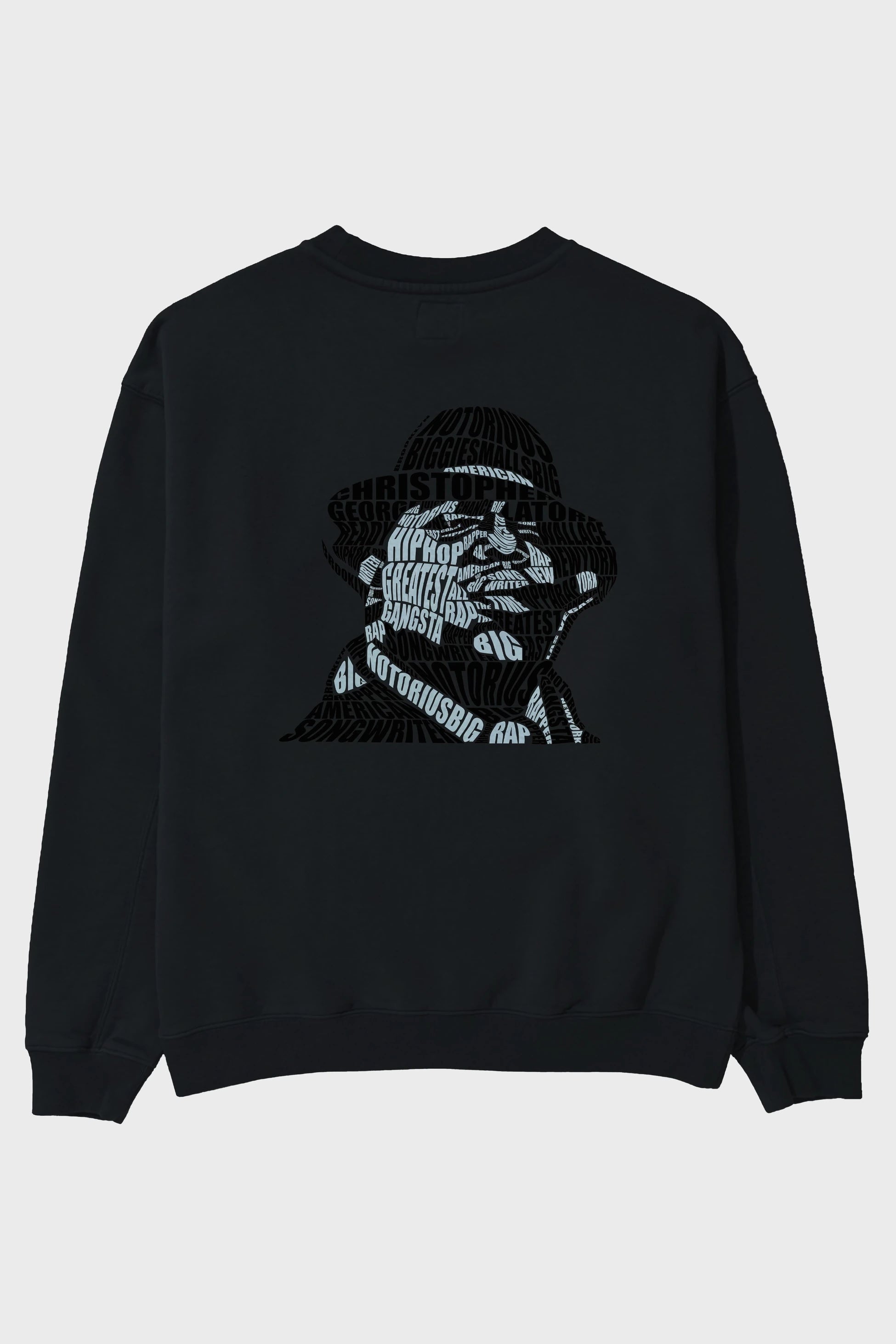 Notorious Big Calligram Arka Baskılı Oversize Sweatshirt Erkek Kadın Unisex