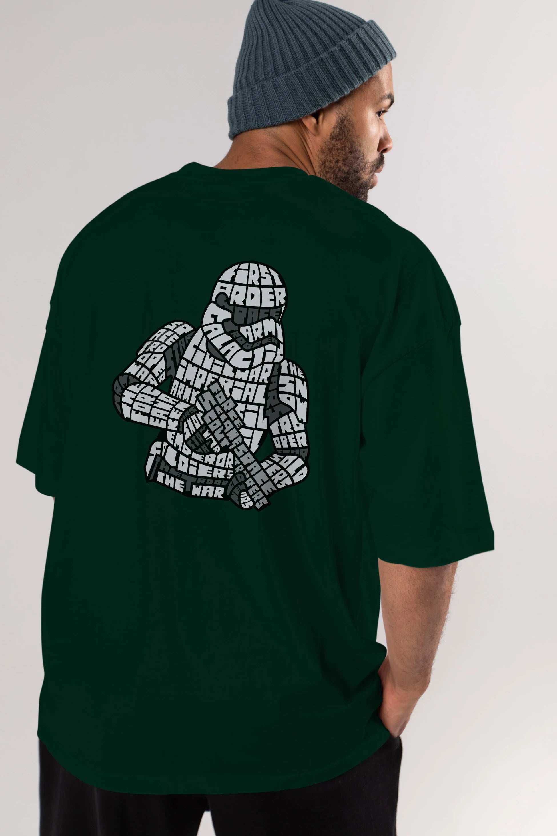 First Order Arka Baskılı Oversize t-shirt %100 pamuk Erkek Kadın Unisex