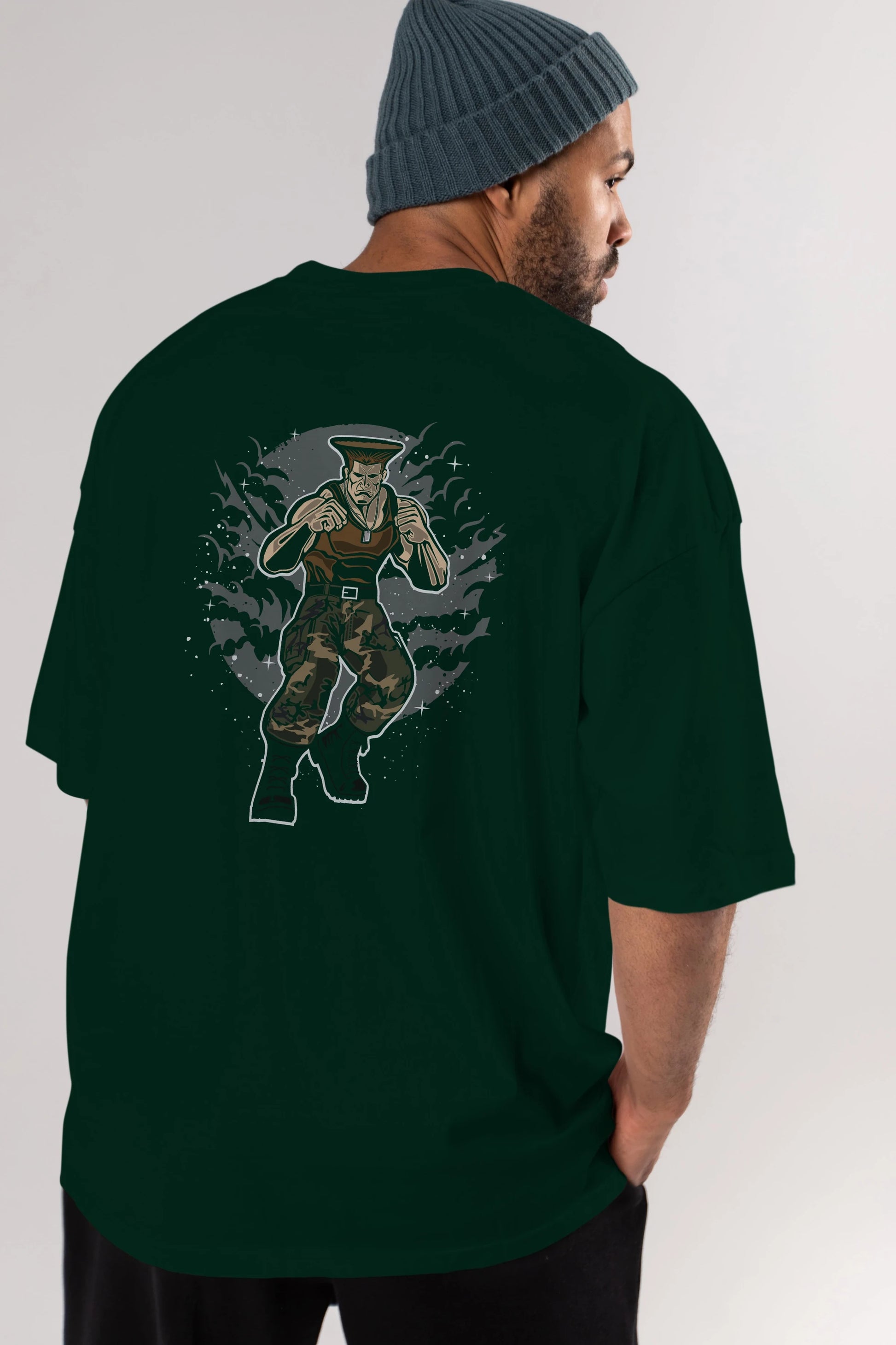 Guile Arka Baskılı Oversize t-shirt Erkek Kadın Unisex %100 Pamuk