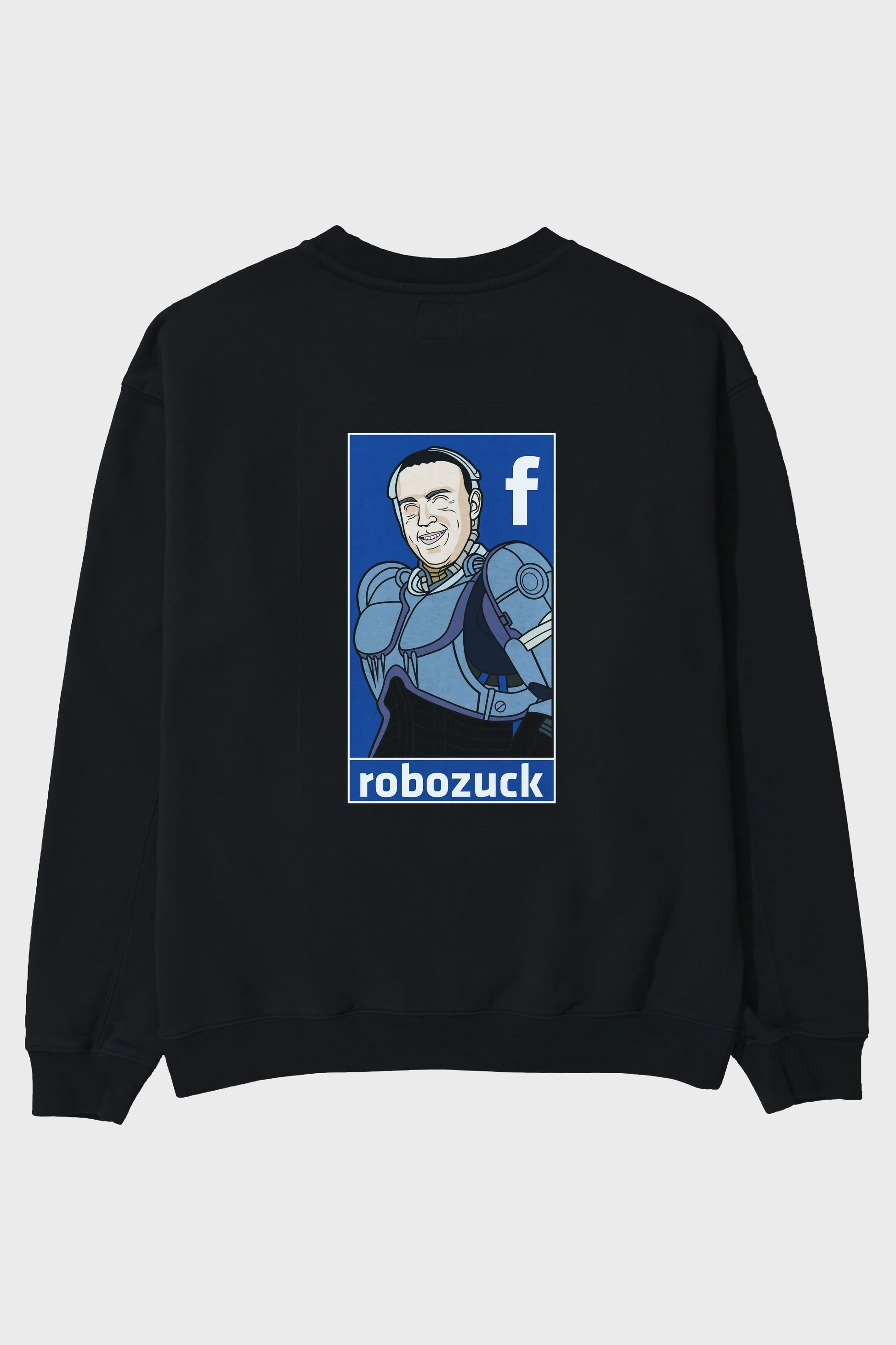Robozuck Arka Baskılı Oversize Sweatshirt Erkek Kadın Unisex