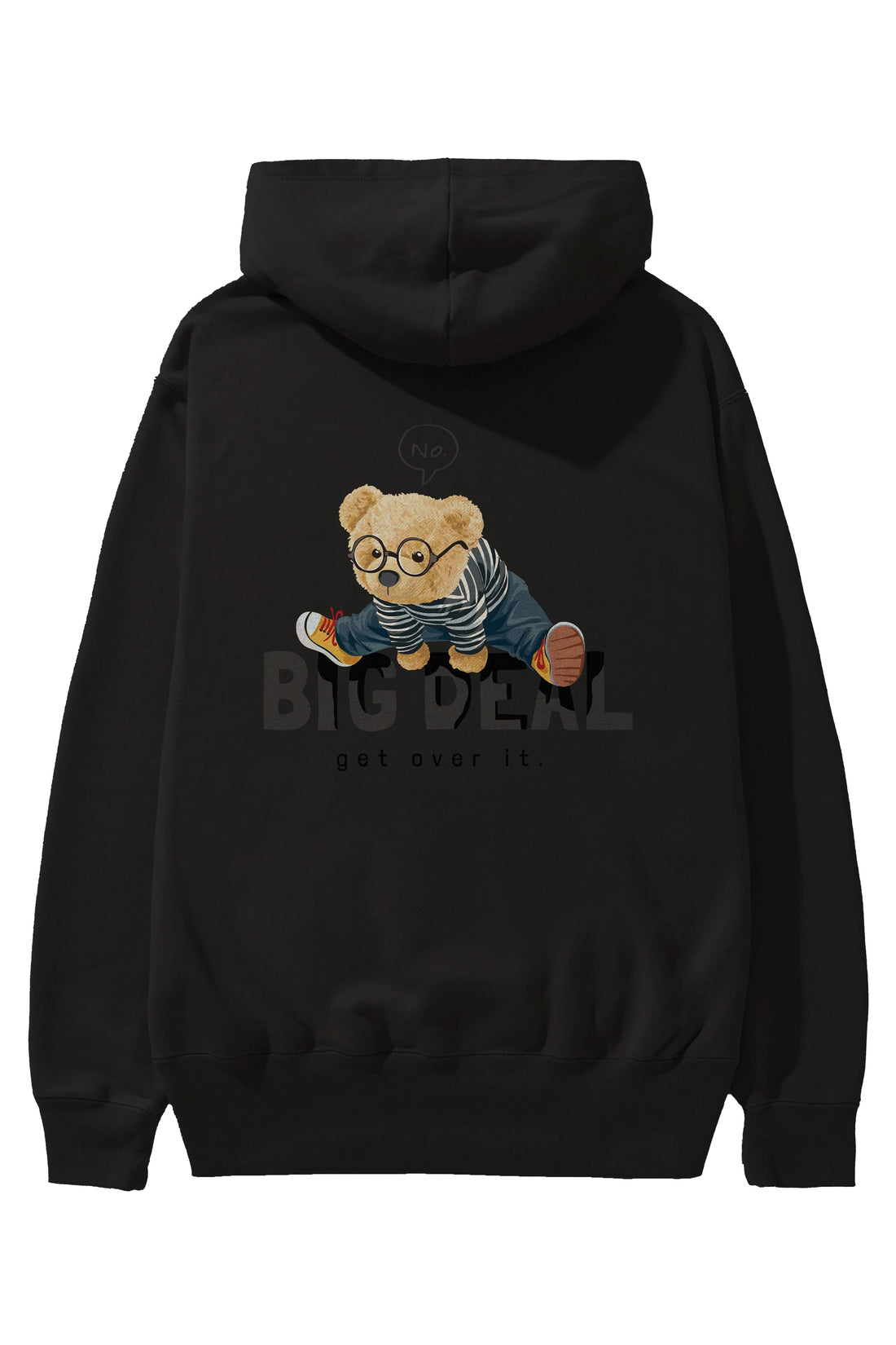 Teddy Bear Big Deal Arka Baskılı Hoodie Oversize Kapüşonlu Sweatshirt Erkek Kadın Unisex