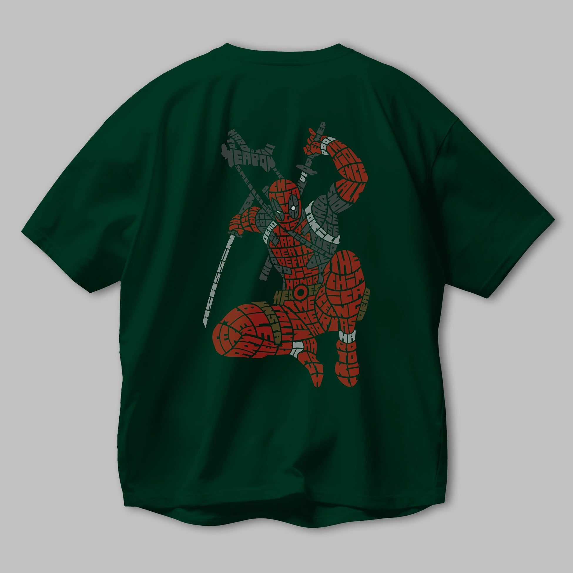 Chimichanga Arka Baskılı Oversize t-shirt %100 pamuk Erkek Kadın Unisex