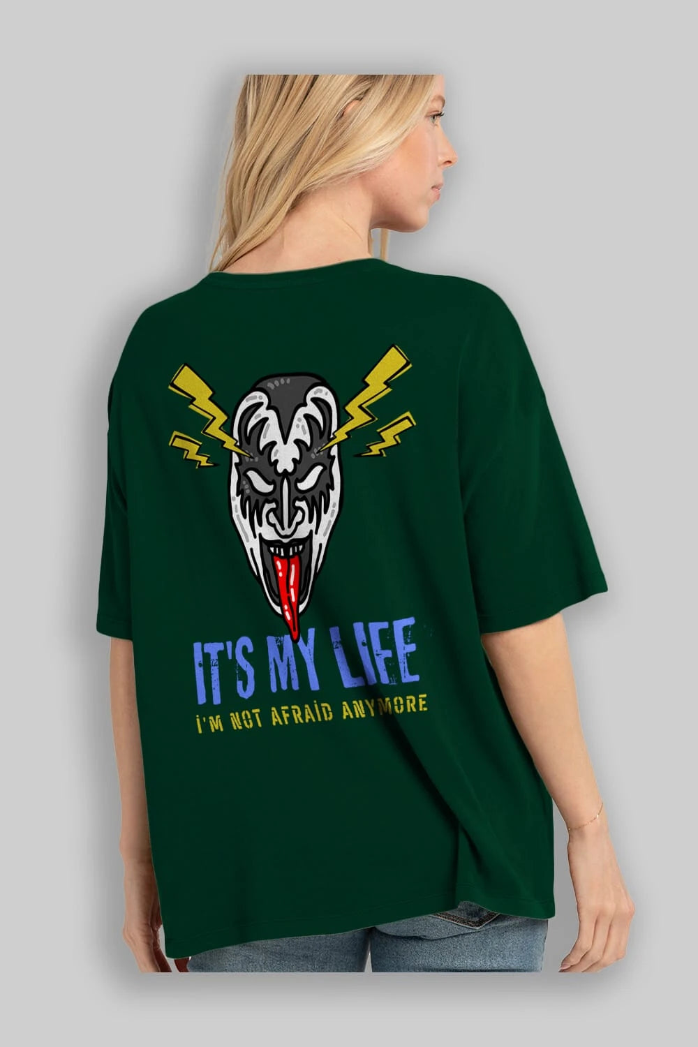 Its My Life Yazılı Arka Baskılı Oversize t-shirt Erkek Kadın Unisex