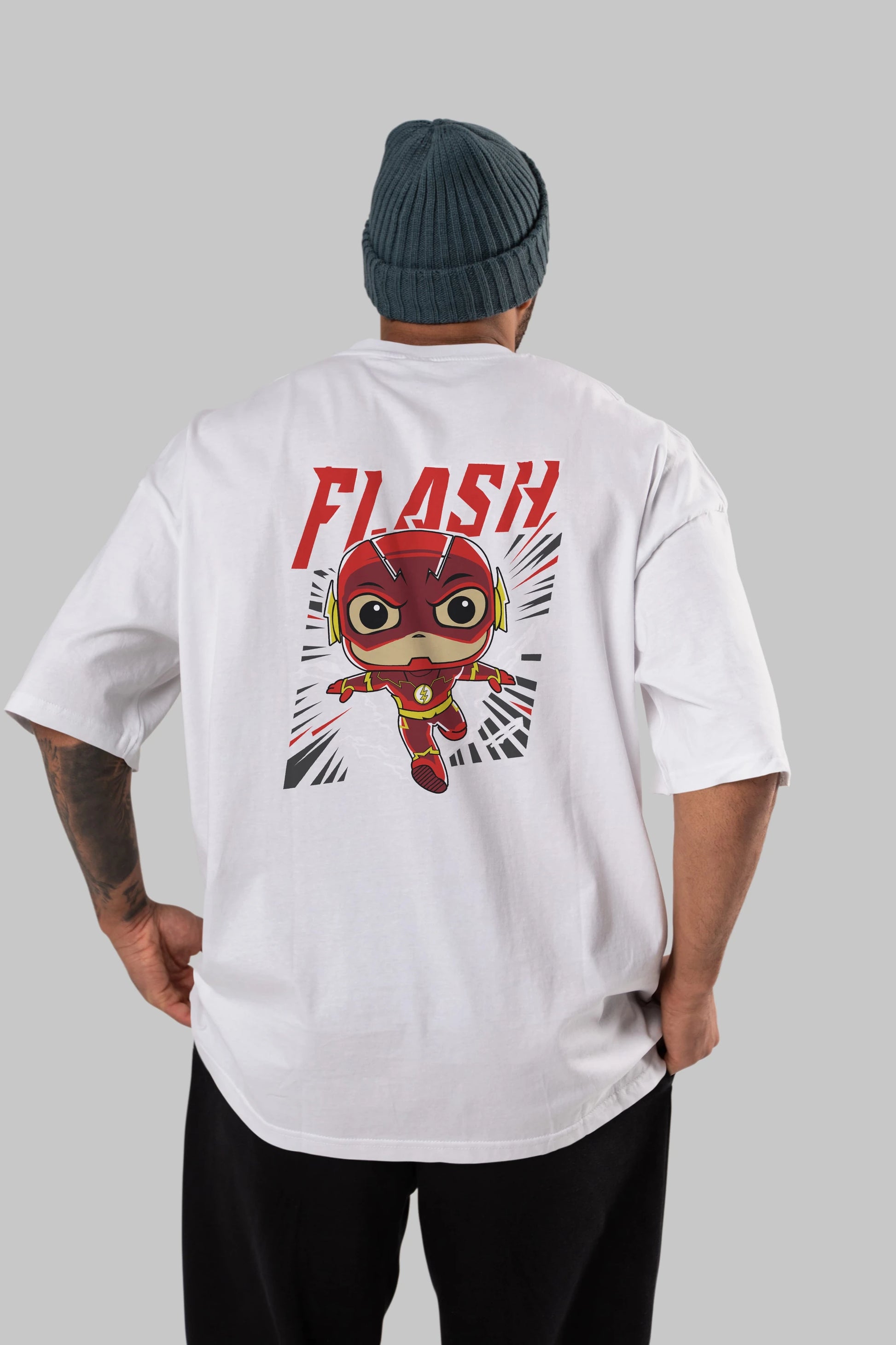 Flash Avengers (4) Arka Baskılı Oversize t-shirt Erkek Kadın Unisex %100 Pamuk Bisiklet Yaka tişort