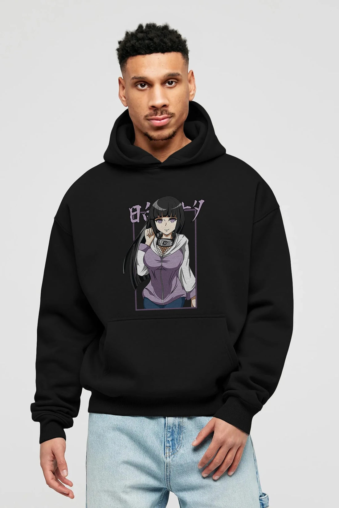 Hinata NARUTO Anime Ön Baskılı Hoodie Oversize Kapüşonlu Sweatshirt Erkek Kadın Unisex