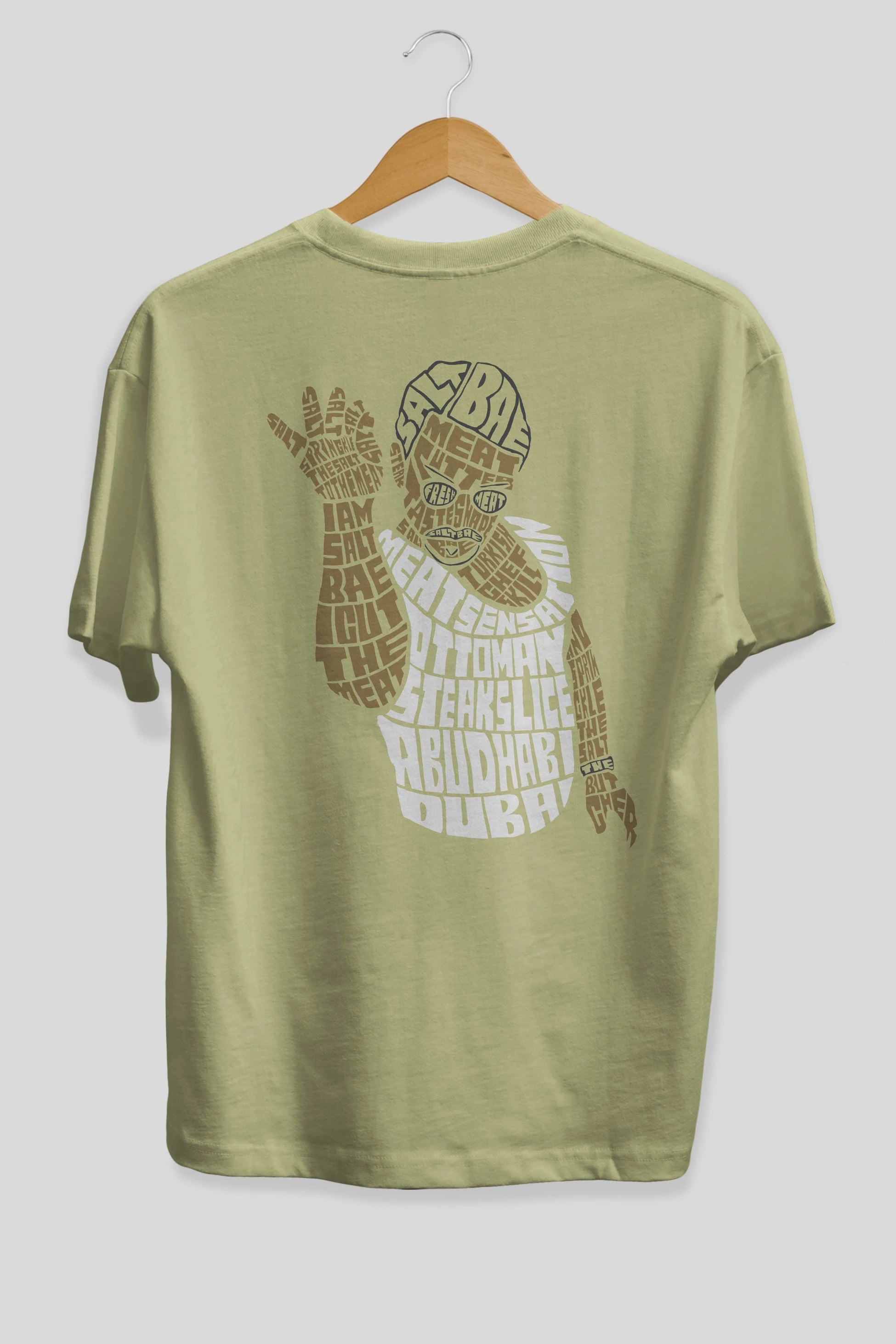 Salt Bae Arka Baskılı Oversize t-shirt %100 pamuk Erkek Kadın Unisex