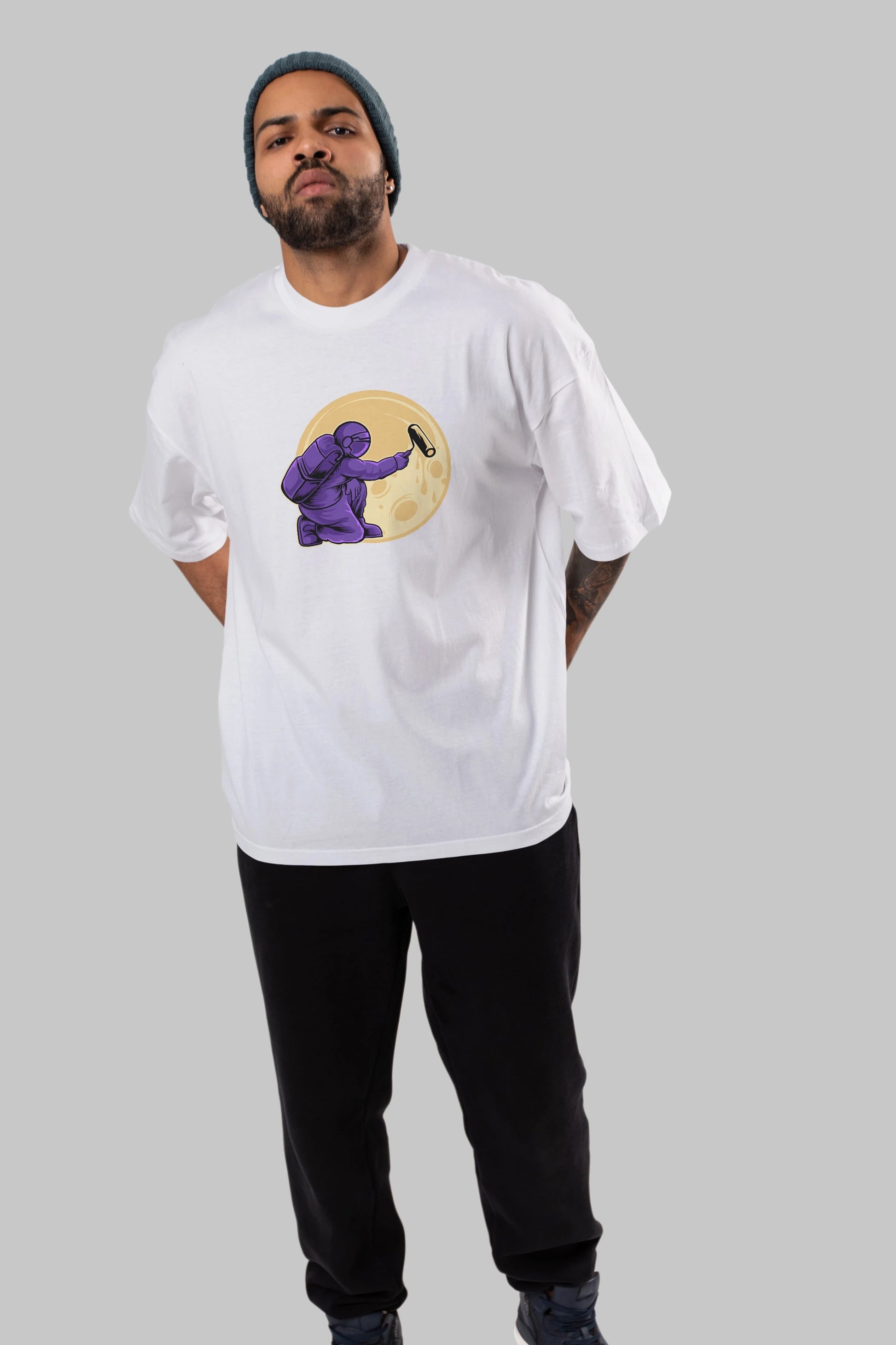 Astropaint Ön Baskılı Oversize t-shirt Erkek Kadın Unisex
