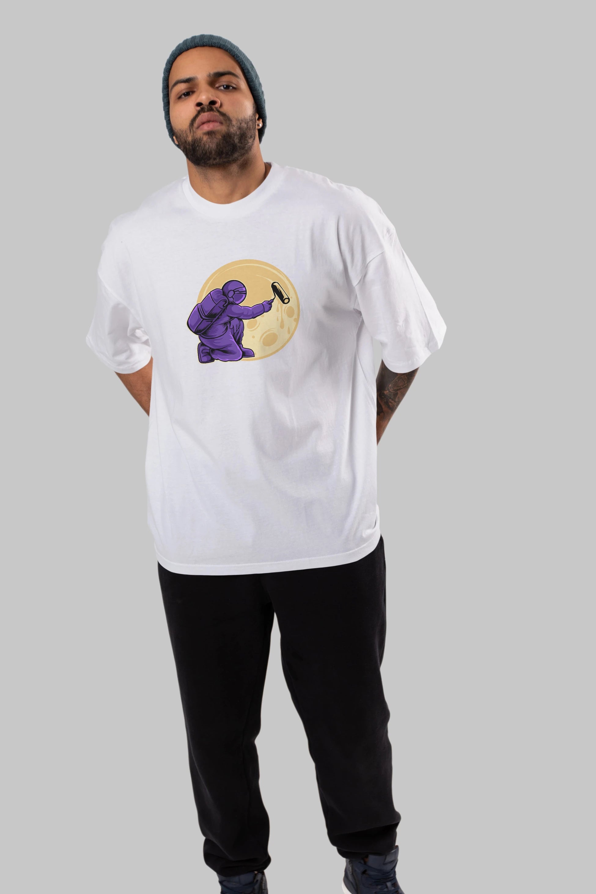 Astropaint Ön Baskılı Oversize t-shirt Erkek Kadın Unisex