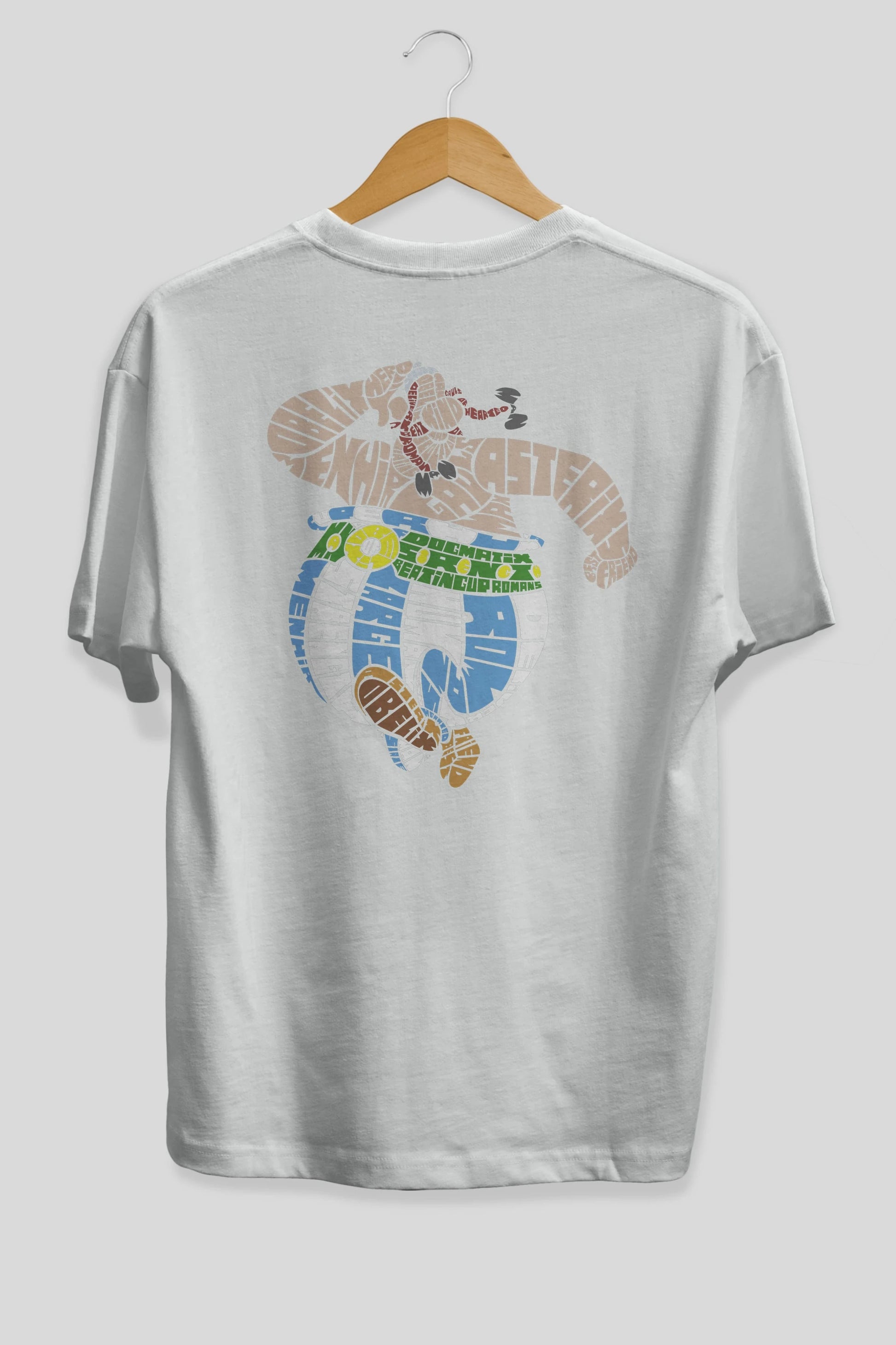 Obelix Arka Baskılı Oversize t-shirt %100 pamuk Erkek Kadın Unisex