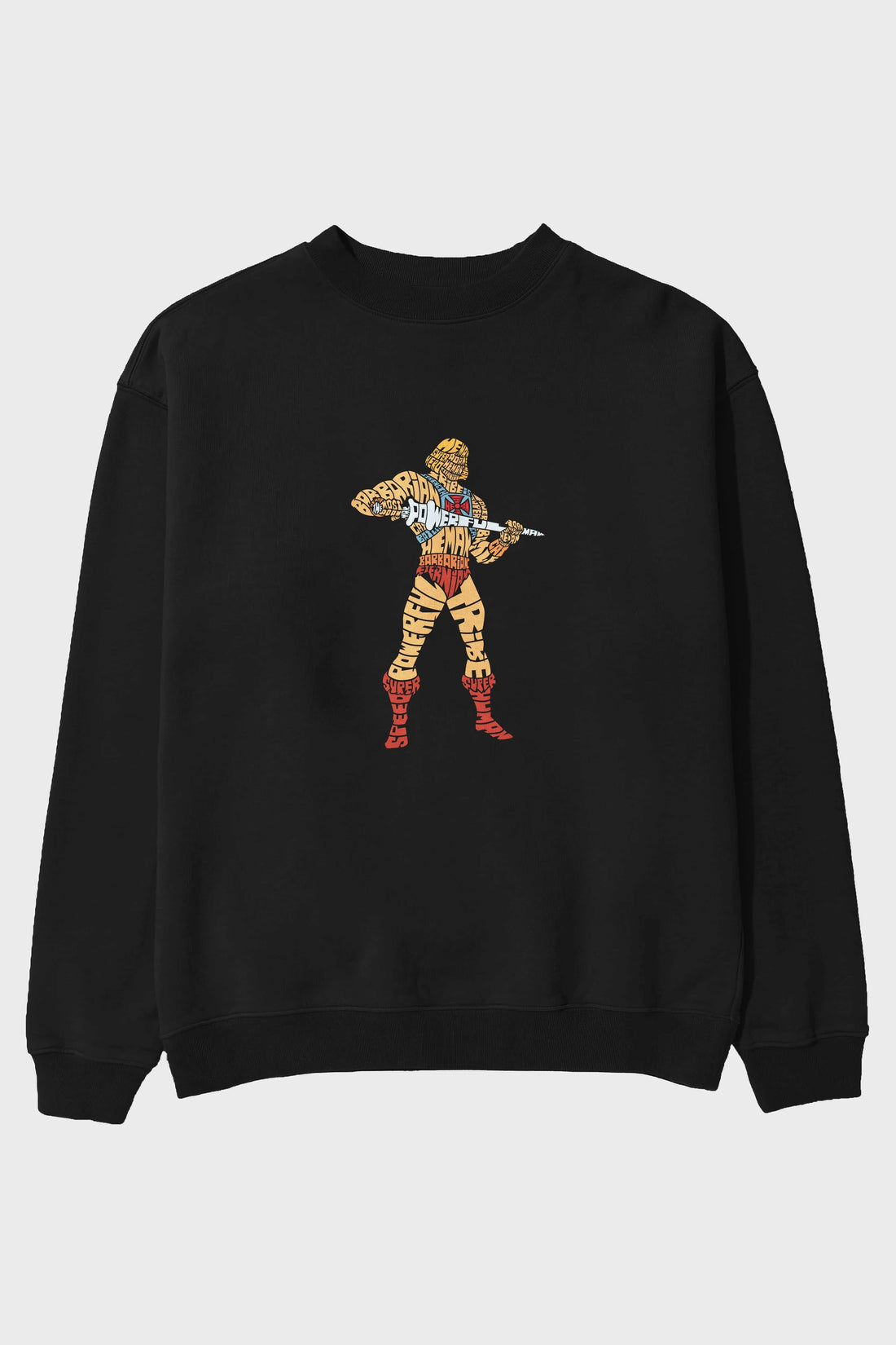 Heman Ön Baskılı Oversize Sweatshirt Erkek Kadın Unisex