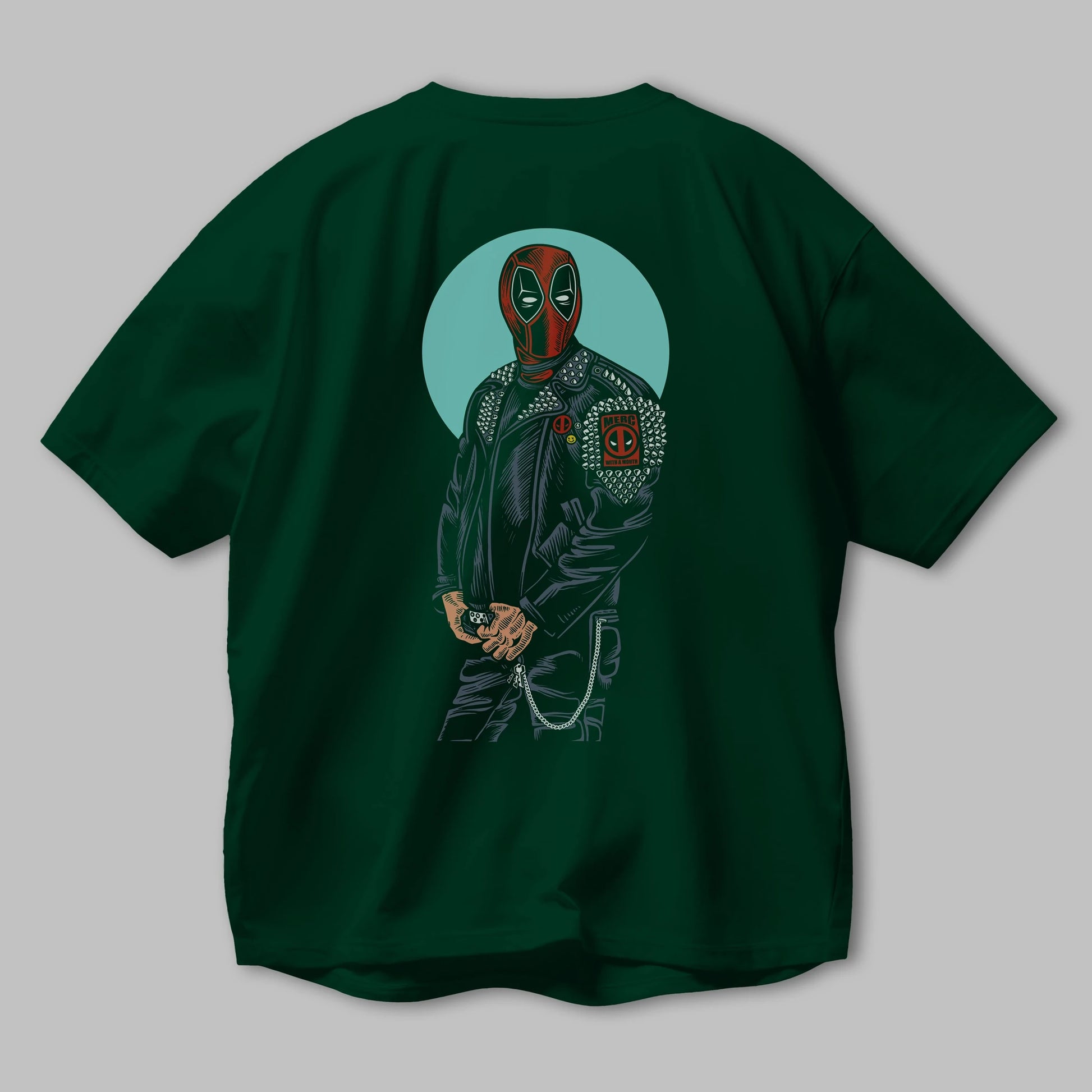 Rebeliion Mercenary Arka Baskılı Oversize t-shirt Erkek Kadın Unisex %100 Pamuk