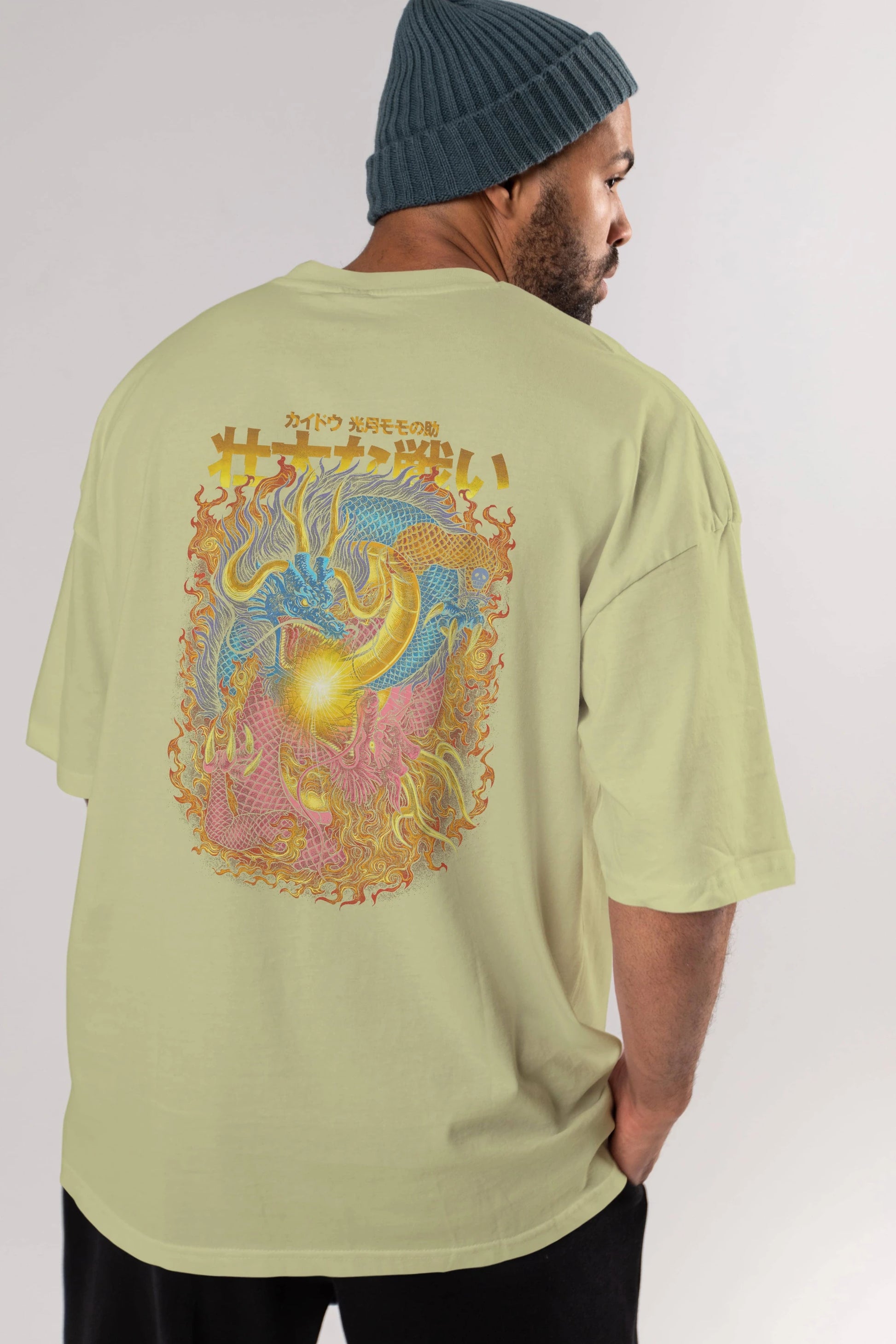 ONE PIECE (4) Anime Arka Baskılı Oversize t-shirt Erkek Kadın Unisex