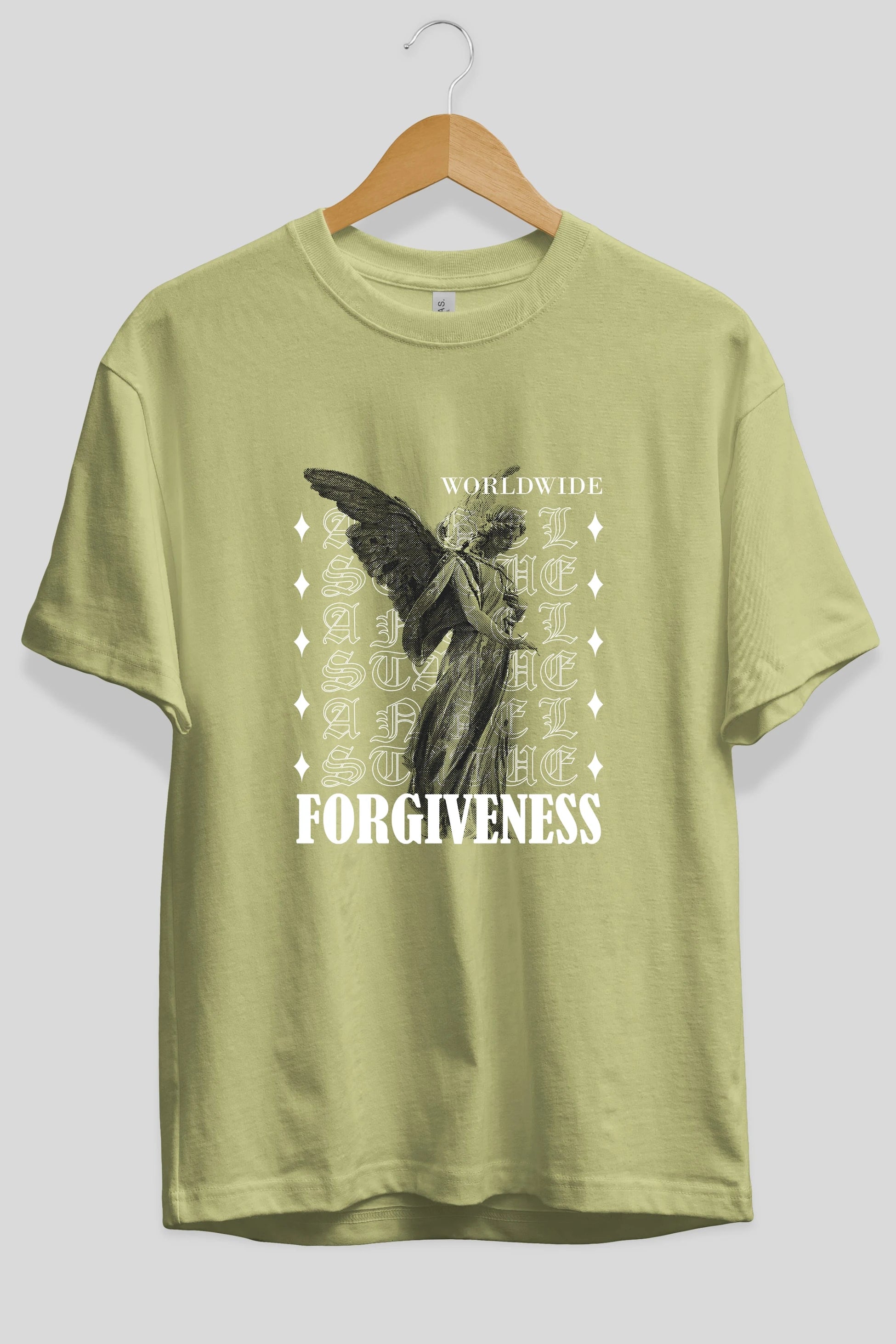 Angel Forgiveness Ön Baskılı Oversize t-shirt Erkek Kadın Unisex