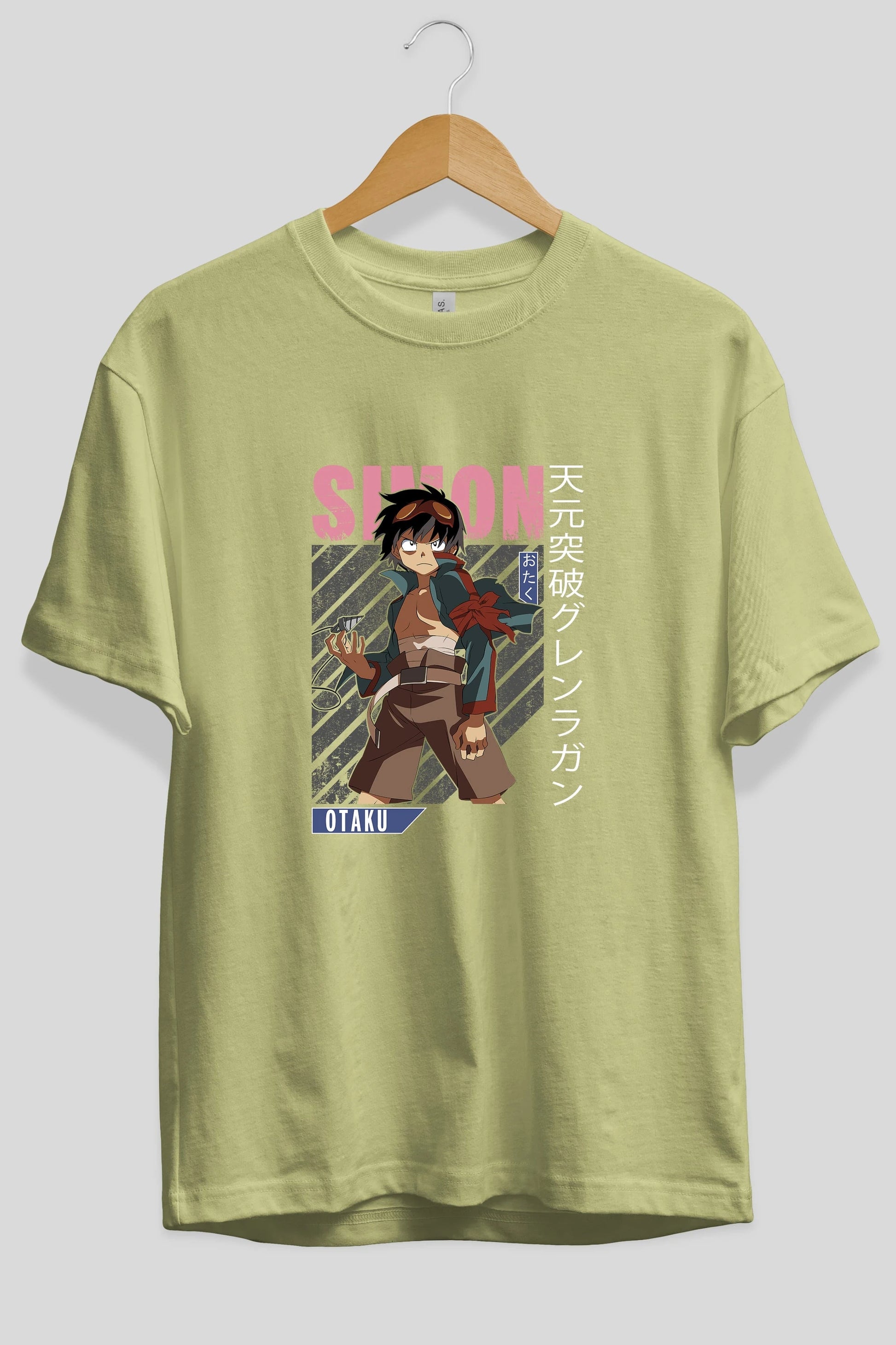 Simon 5 Anime Ön Baskılı Oversize t-shirt %100 pamuk Erkek Kadın Unisex