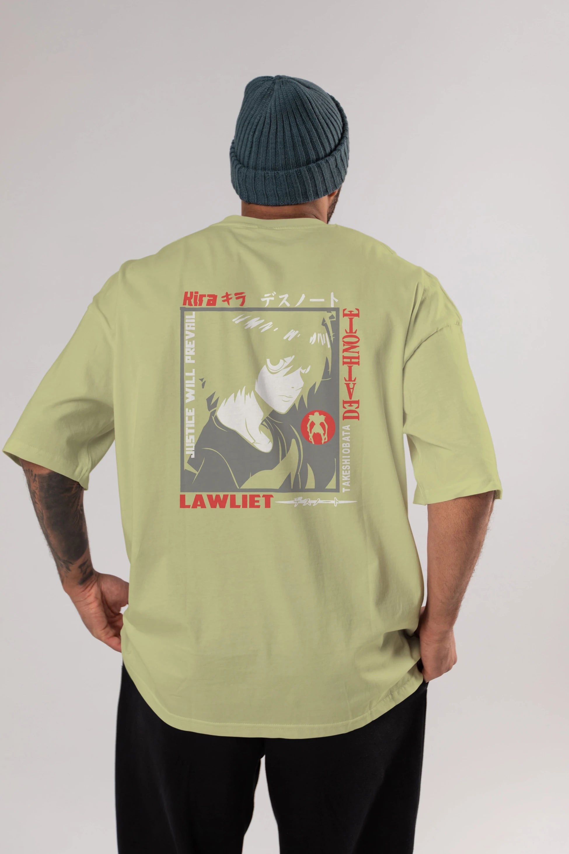 DEATH NOTE Anime Arka Baskılı Oversize t-shirt Erkek Kadın Unisex
