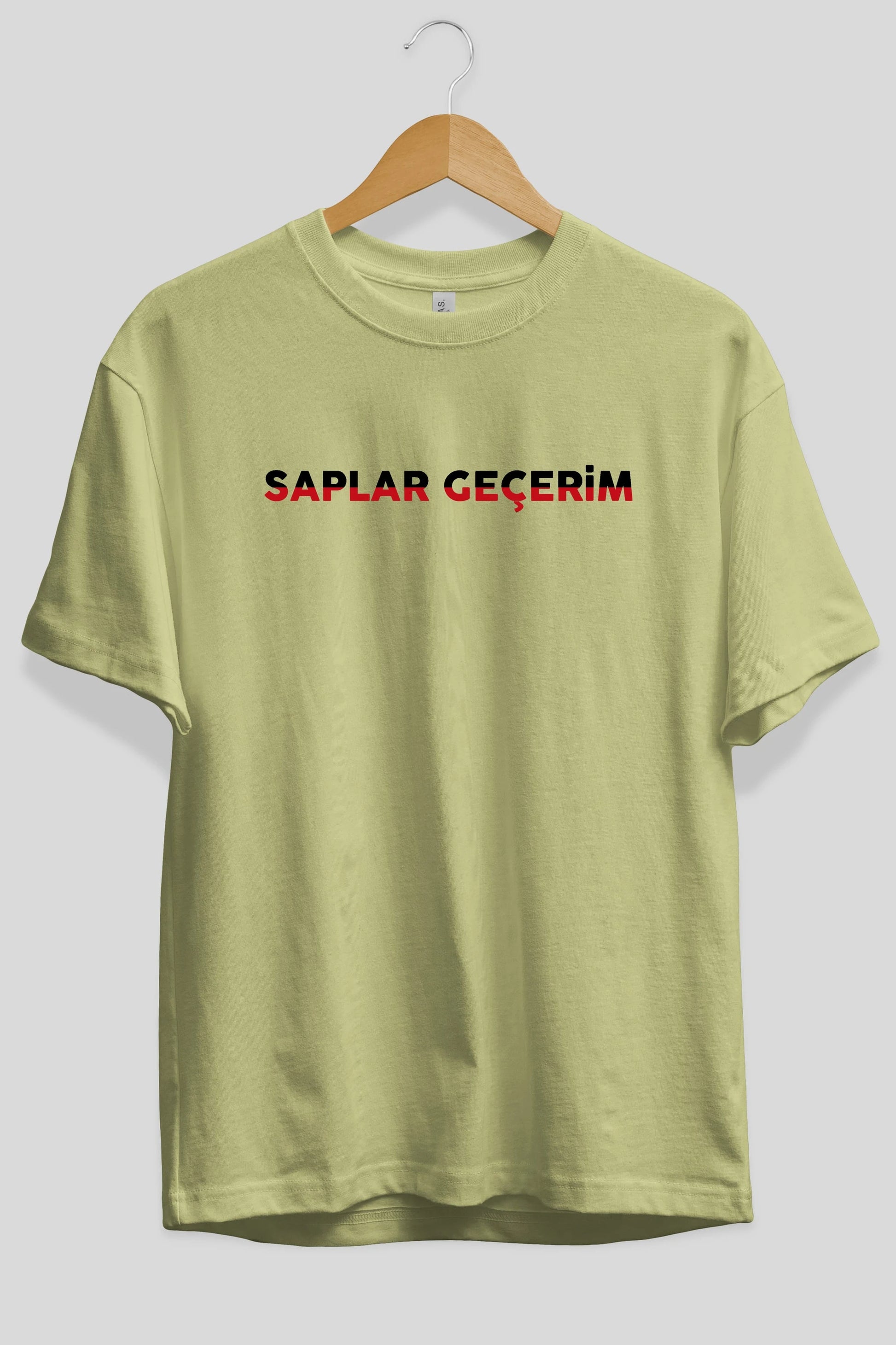 Saplar Geçerim Ön Baskılı Oversize t-shirt %100 pamuk Erkek Kadın Unisex