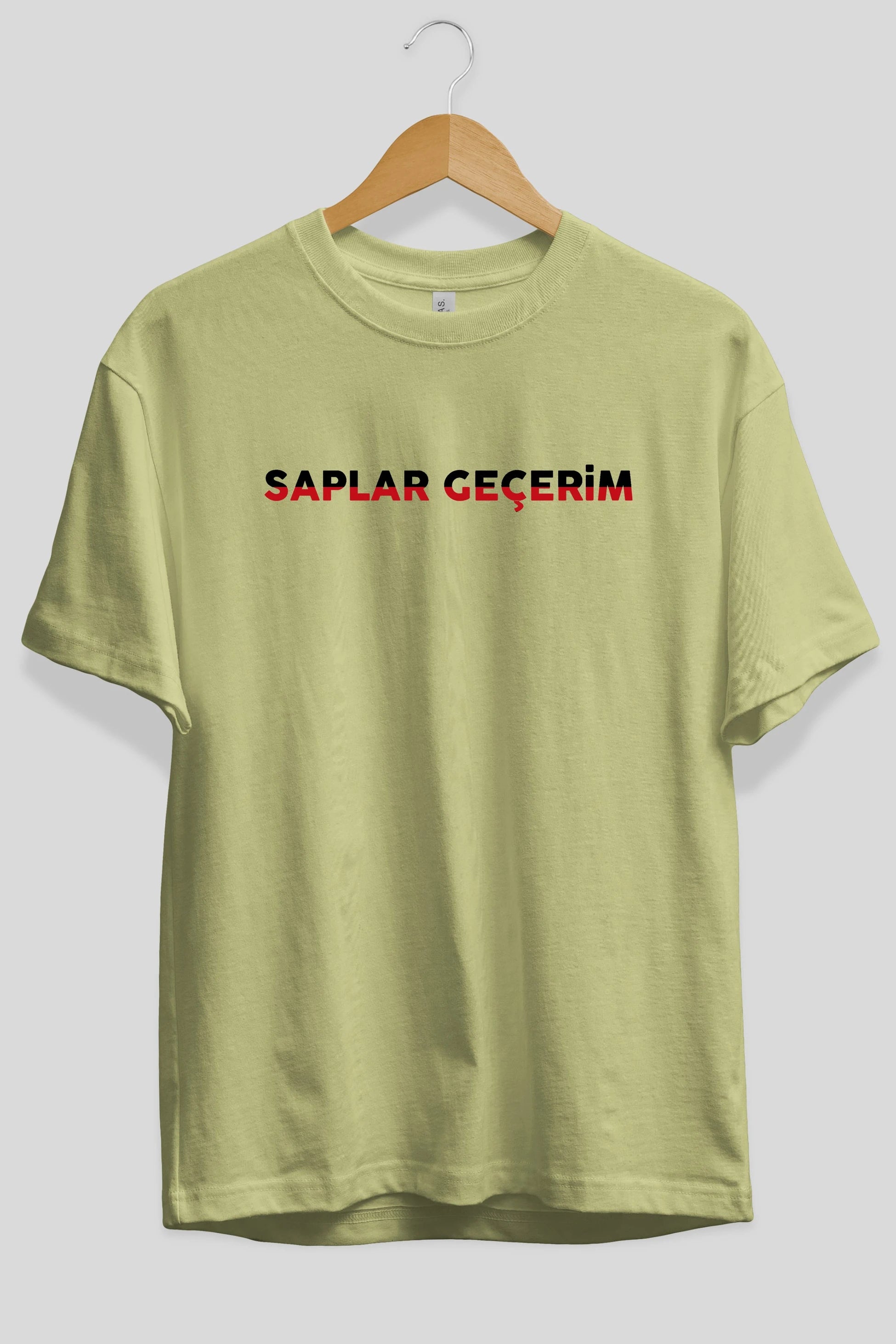 Saplar Geçerim Ön Baskılı Oversize t-shirt %100 pamuk Erkek Kadın Unisex