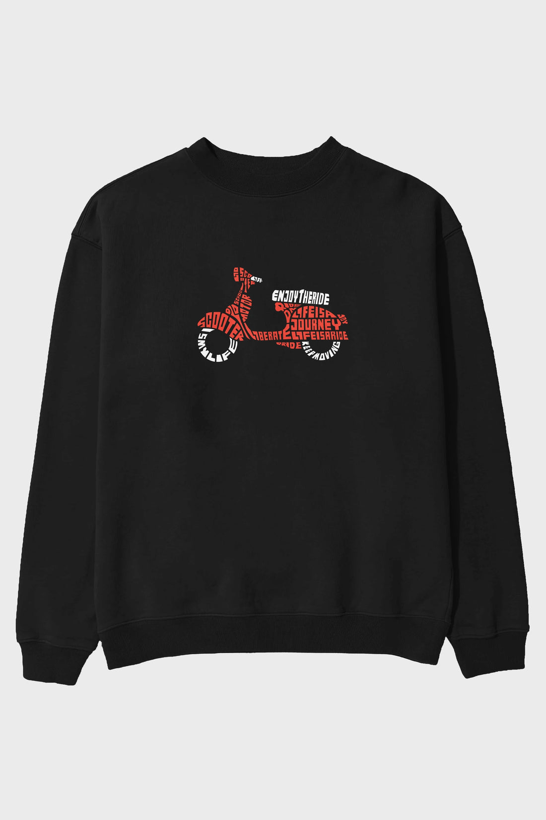 Enjoy The Ride Ön Baskılı Oversize Sweatshirt Erkek Kadın Unisex