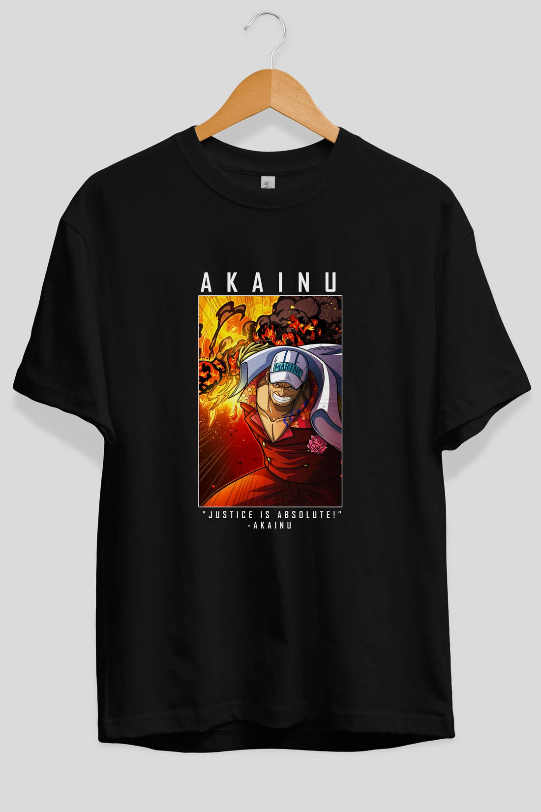 Sakazuki Anime Ön Baskılı Oversize t-shirt Erkek Kadın Unisex