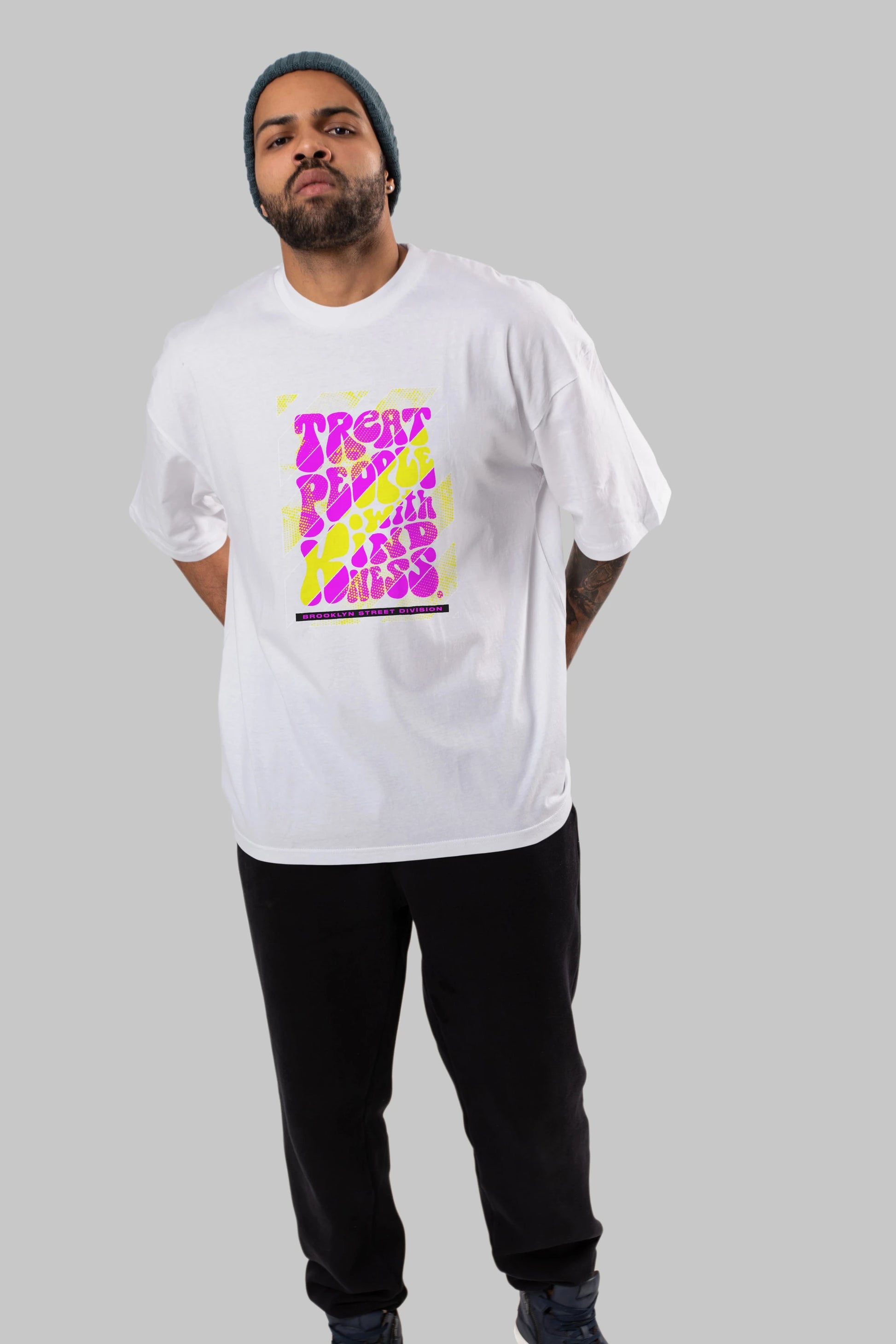Treat People Ön Baskılı Oversize t-shirt Erkek Kadın Unisex