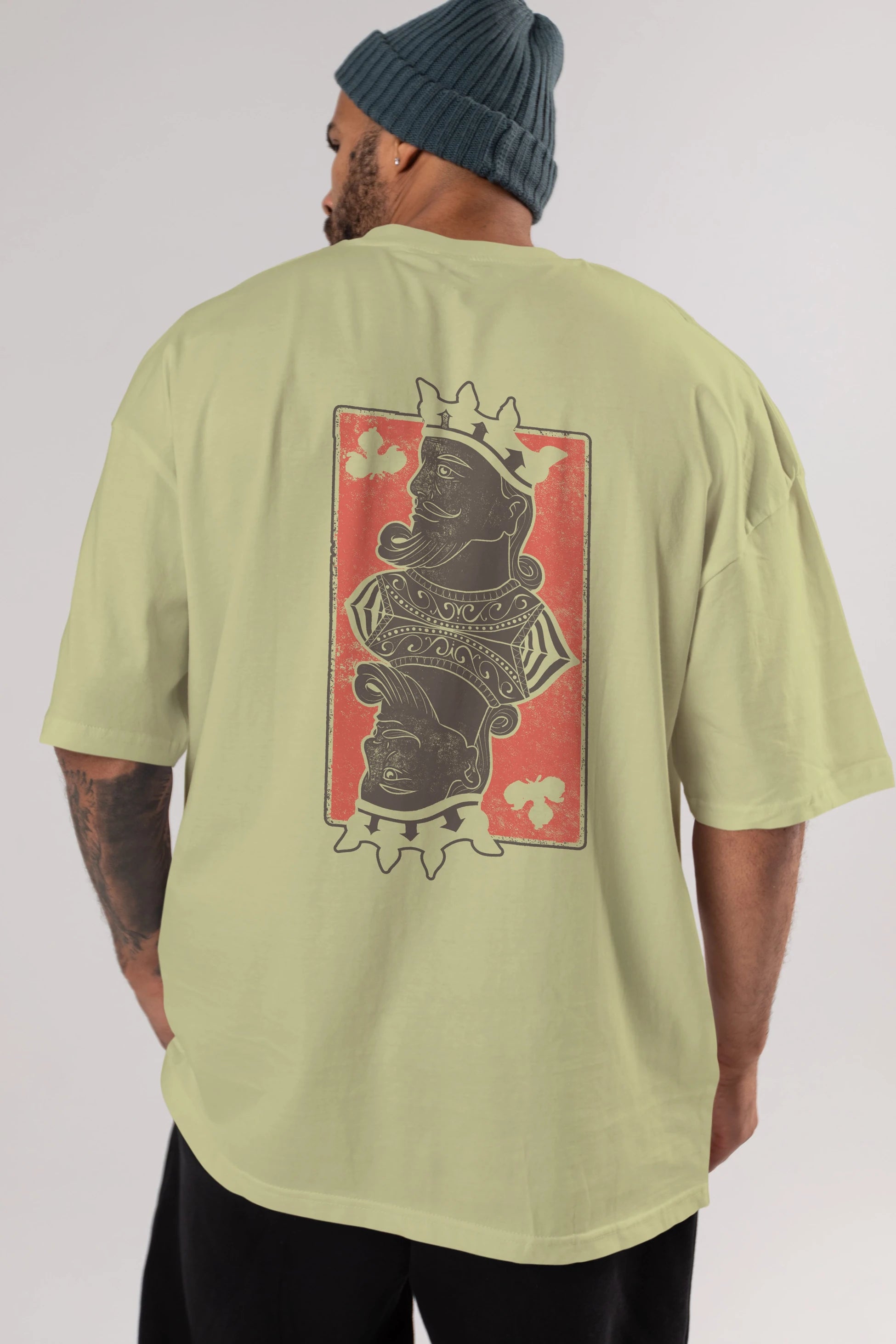 King Streetwear Arka Baskılı Oversize t-shirt Erkek Kadın Unisex