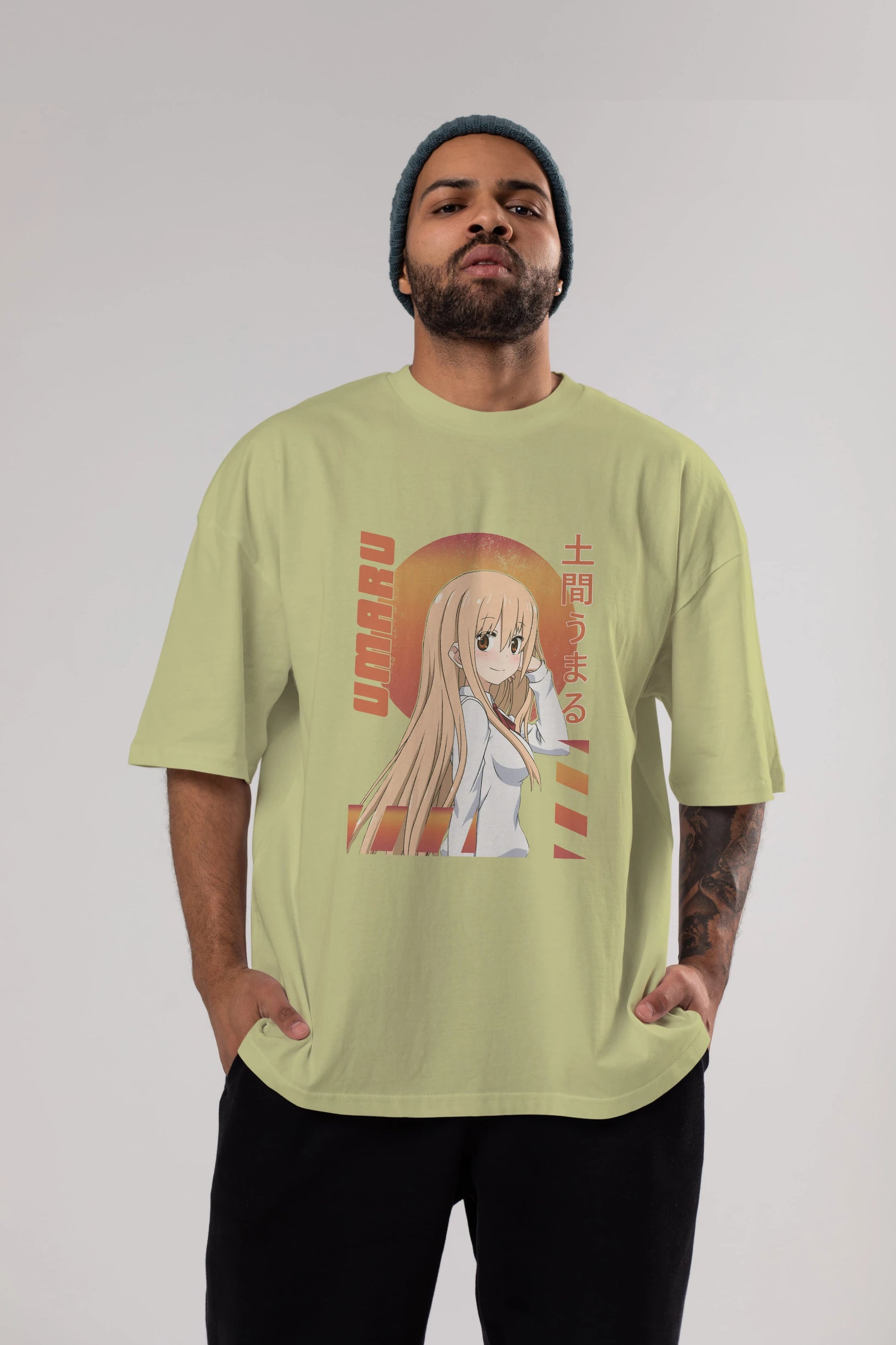 Umaru Doma 5 Anime Ön Baskılı Oversize t-shirt %100 pamuk Erkek Kadın Unisex