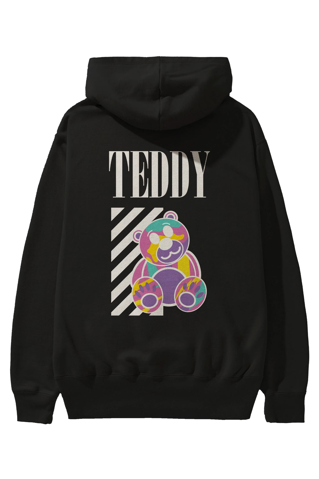 Teddy Bear 2 Arka Baskılı Hoodie Oversize Kapüşonlu Sweatshirt Erkek Kadın Unisex