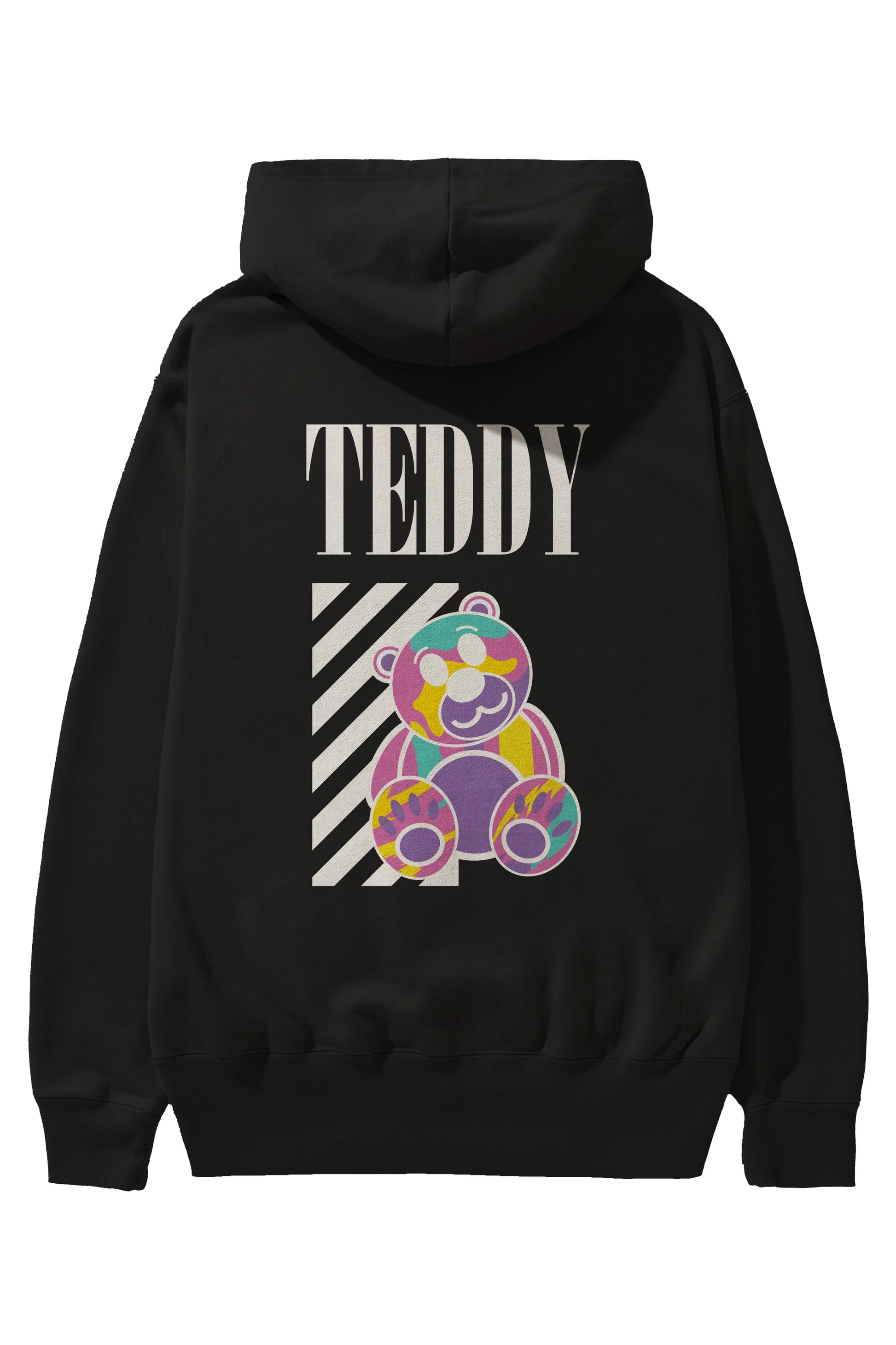 Teddy Bear 2 Arka Baskılı Hoodie Oversize Kapüşonlu Sweatshirt Erkek Kadın Unisex