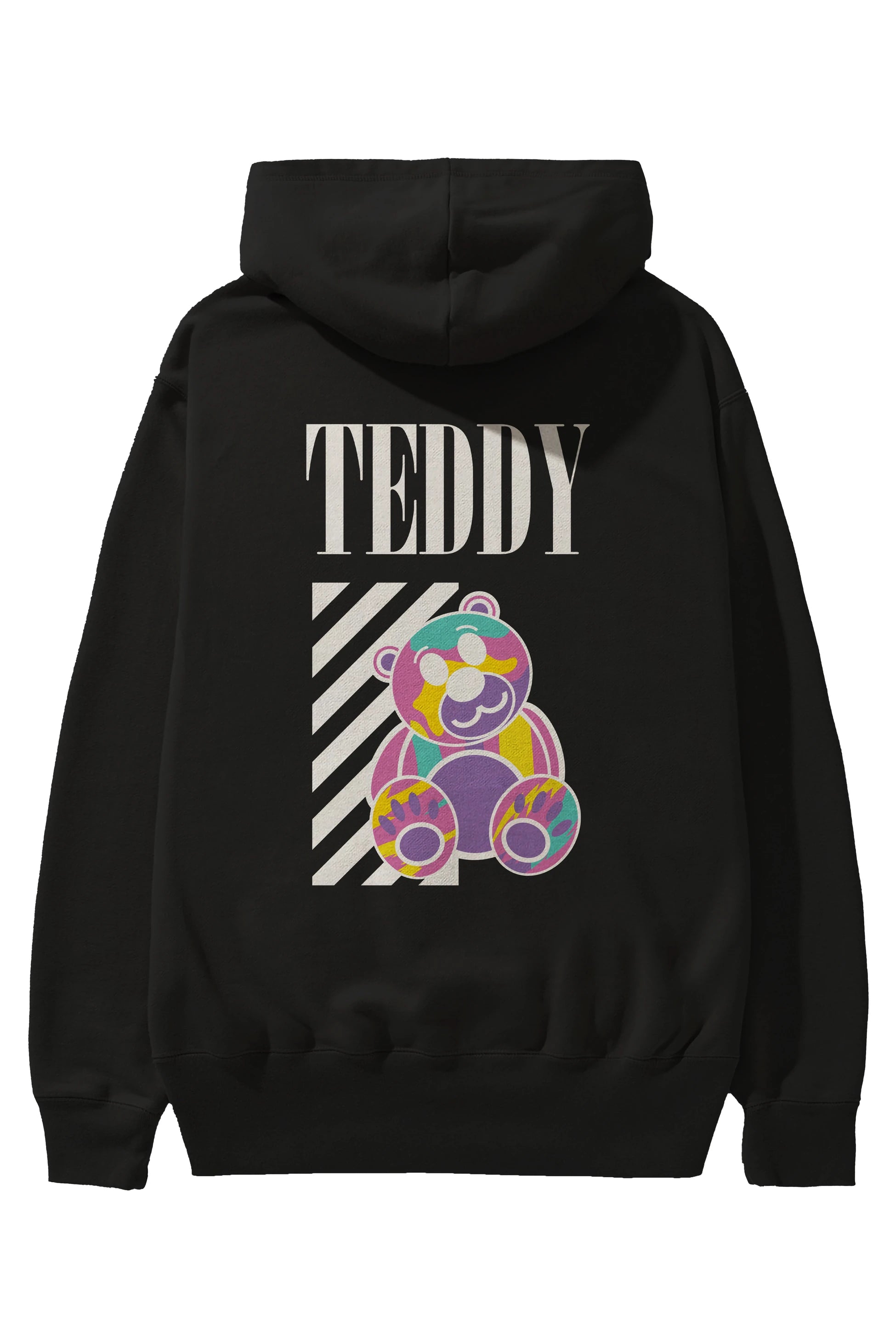 Teddy Bear 2 Arka Baskılı Hoodie Oversize Kapüşonlu Sweatshirt Erkek Kadın Unisex