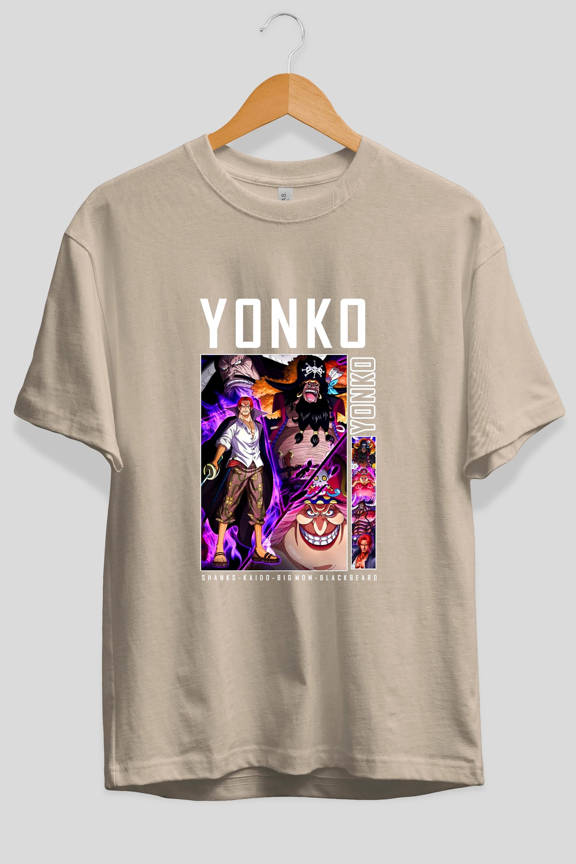 Yonko Anime Ön Baskılı Oversize t-shirt Erkek Kadın Unisex