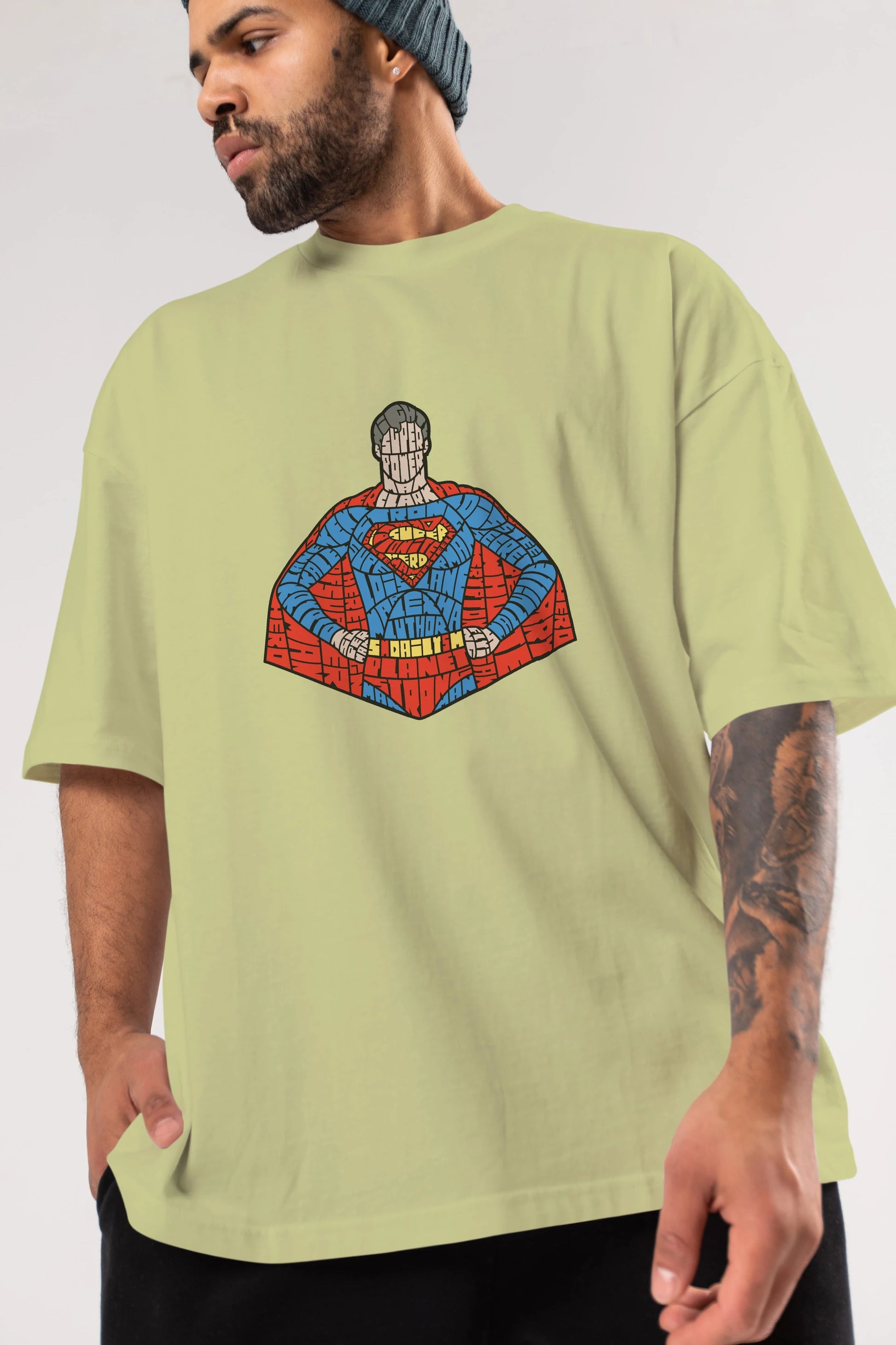 Kryptonian Ön Baskılı Oversize t-shirt %100 pamuk Erkek Kadın Unisex