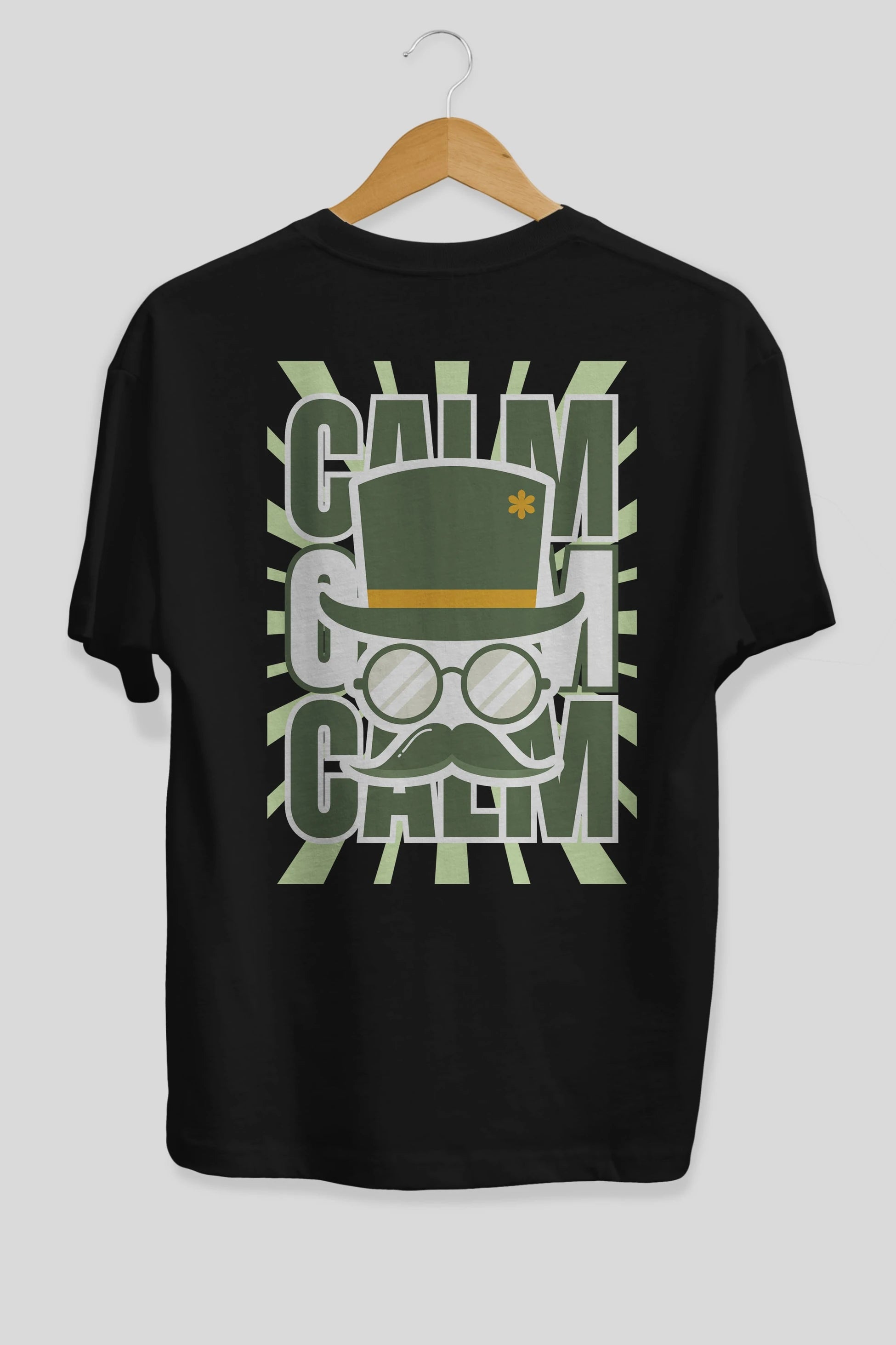Calm Yazılı Arka Baskılı Oversize t-shirt Erkek Kadın Unisex