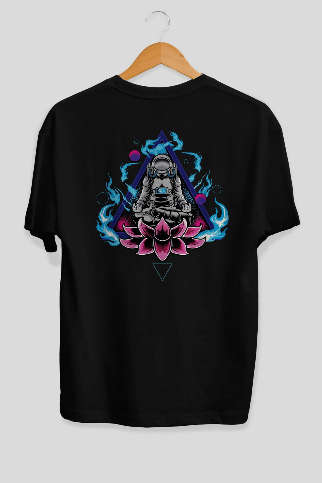 Astronaut Meditation (2) Arka Baskılı Oversize t-shirt Erkek Kadın Unisex