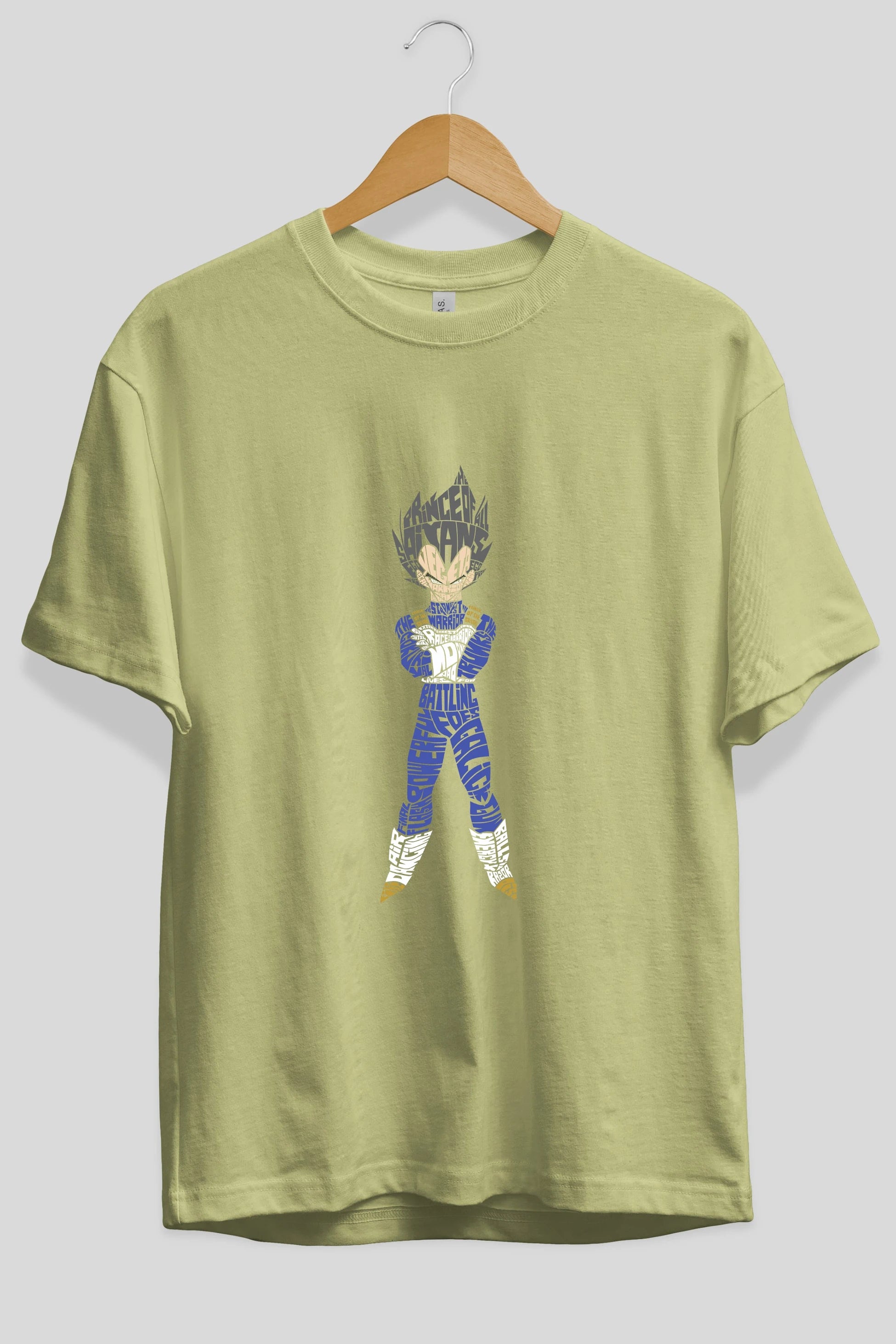 Vegeta Ön Baskılı Oversize t-shirt %100 pamuk Erkek Kadın Unisex