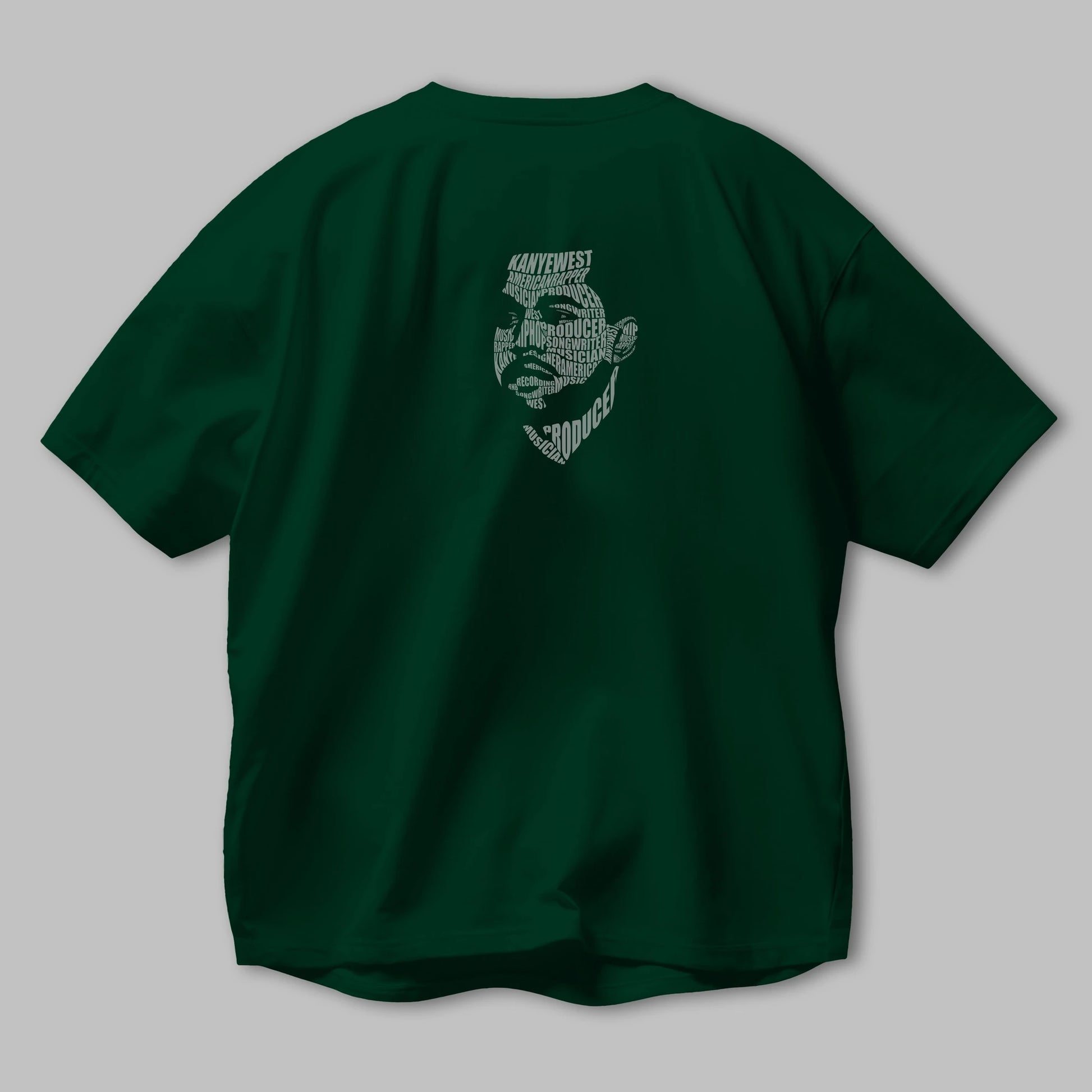 Kanye West Calligram Arka Baskılı Oversize t-shirt %100 pamuk Erkek Kadın Unisex